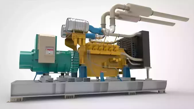 Diesel  Generator  Industry or Marine 3D model