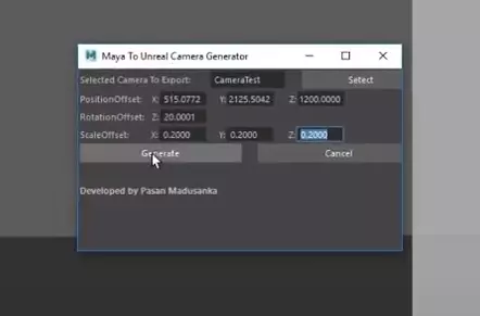 Maya to Unreal Engine Camera exporter  3D model_0