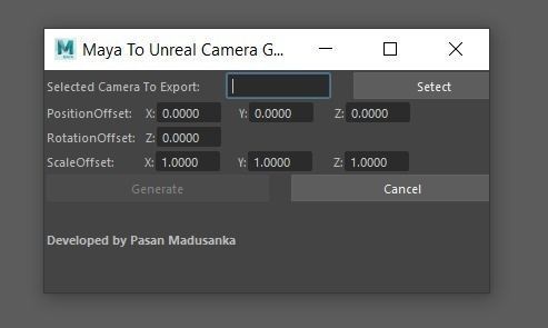 Maya to Unreal Engine Camera exporter  3D model_2