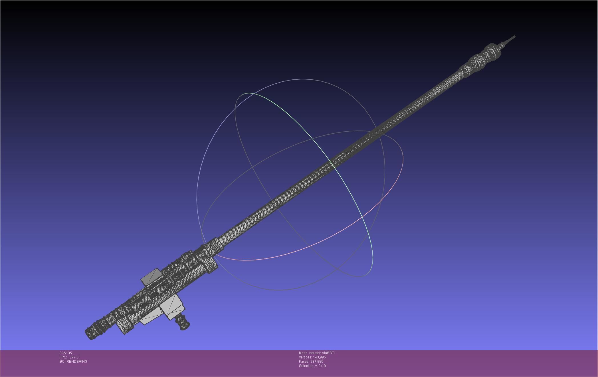 Star Wars Boushh Staff Basic Assembly 3D print model_63
