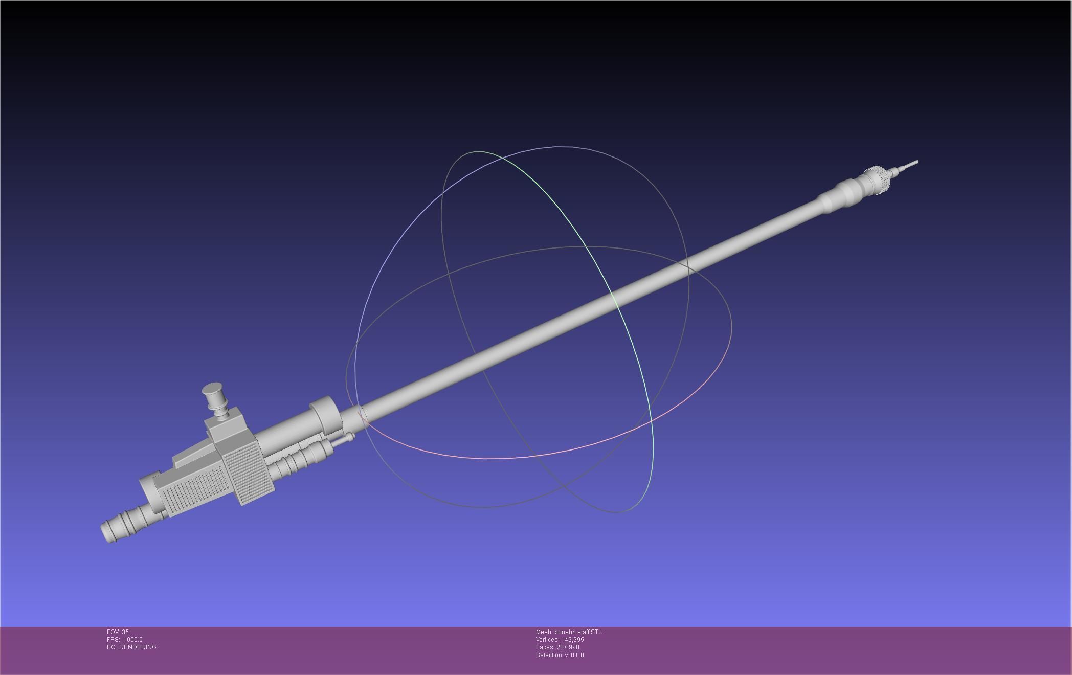 Star Wars Boushh Staff Basic Assembly 3D print model_57