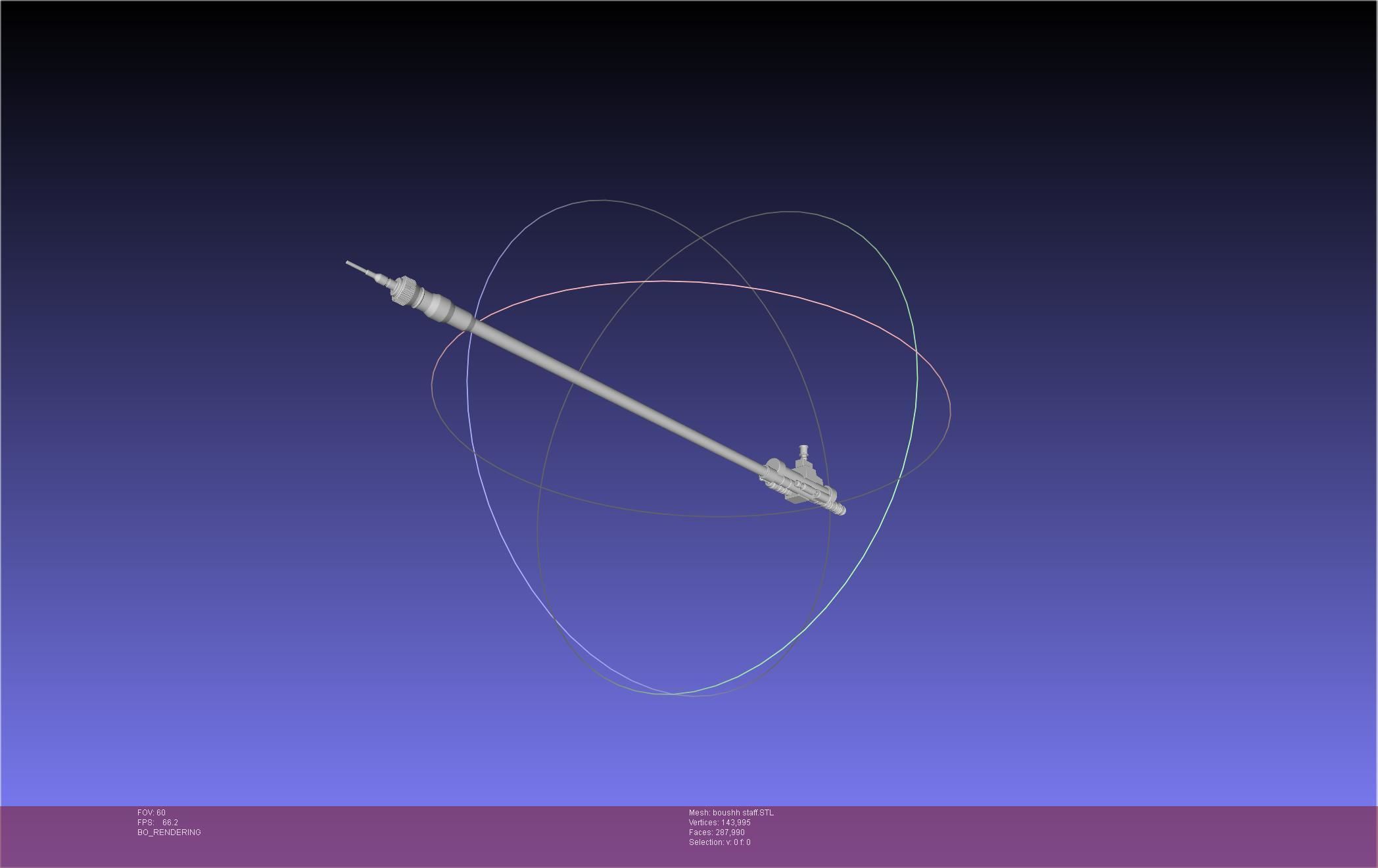 Star Wars Boushh Staff Basic Assembly 3D print model_12