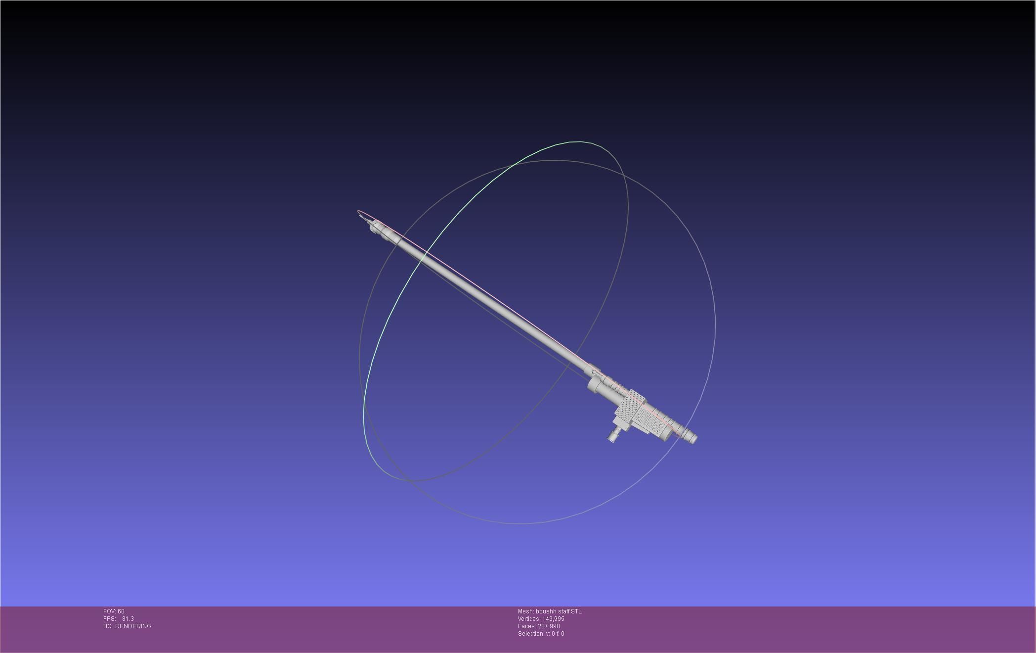 Star Wars Boushh Staff Basic Assembly 3D print model_9