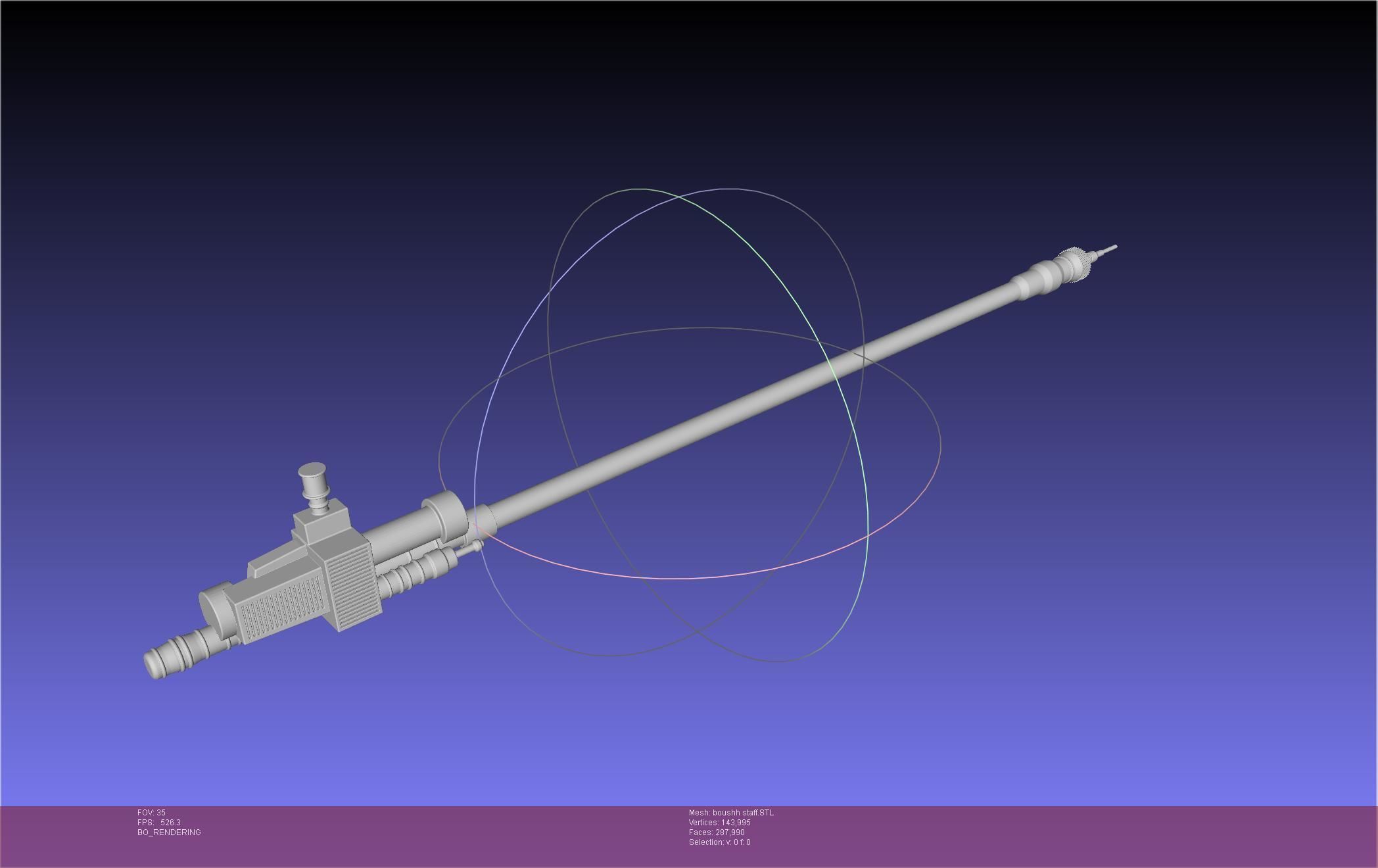 Star Wars Boushh Staff Basic Assembly 3D print model_68
