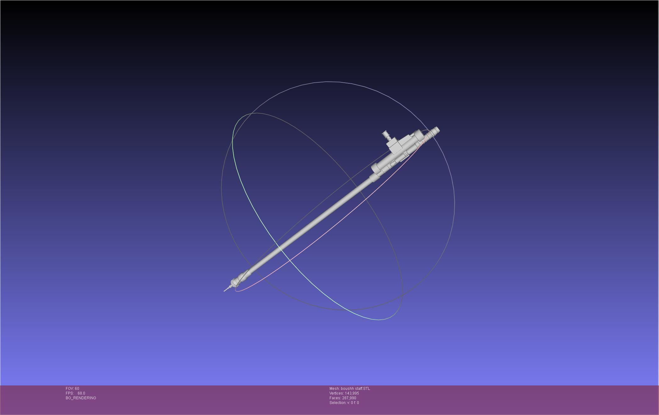 Star Wars Boushh Staff Basic Assembly 3D print model_35