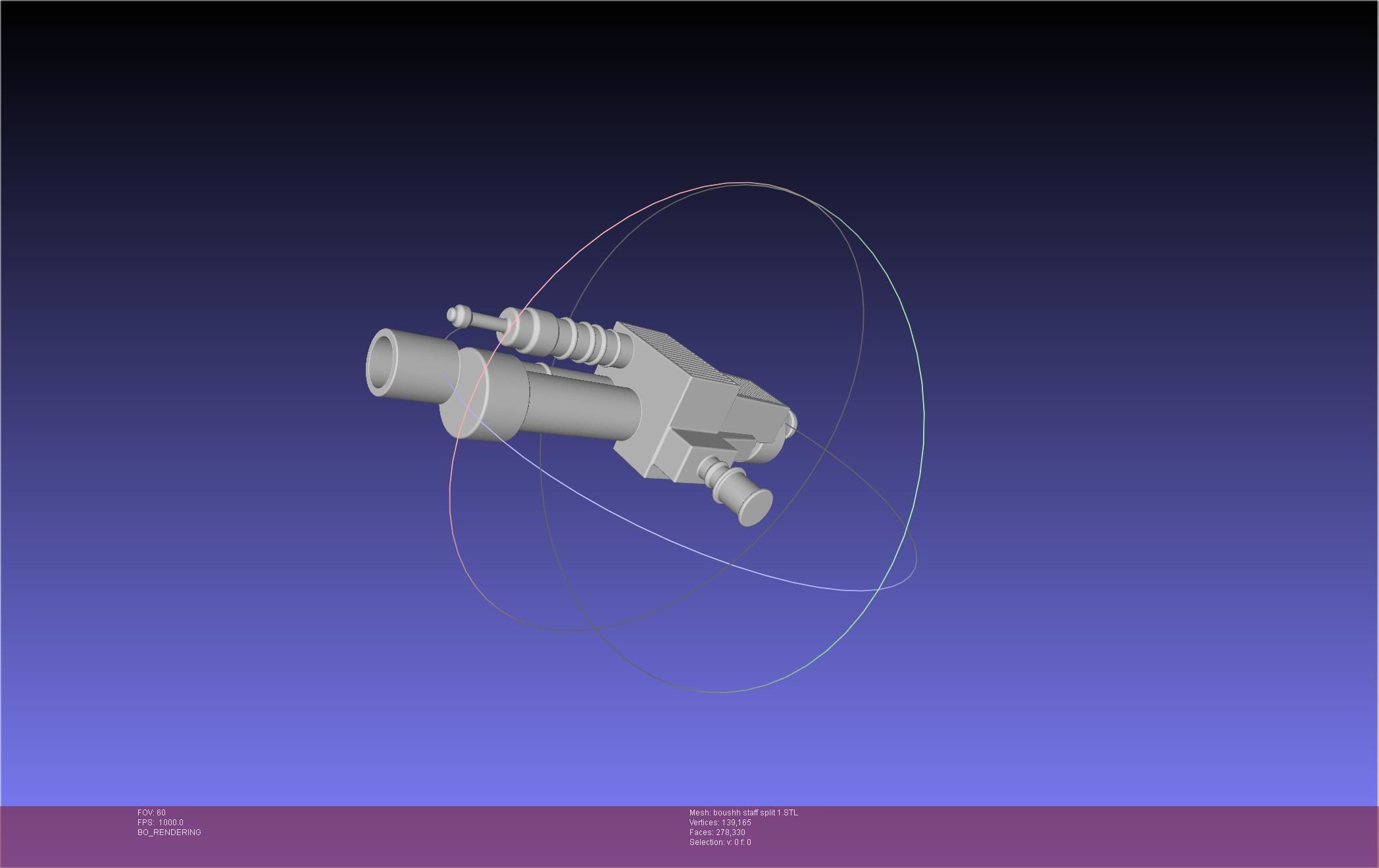 Star Wars Boushh Staff Basic Assembly 3D print model_122