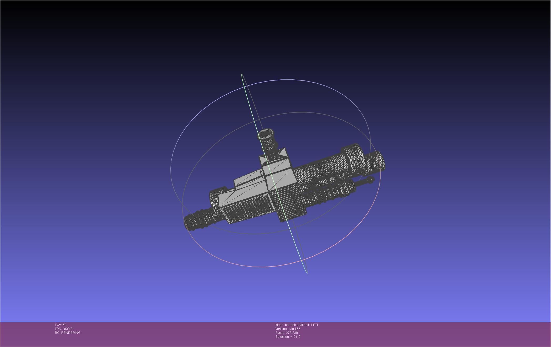 Star Wars Boushh Staff Basic Assembly 3D print model_93