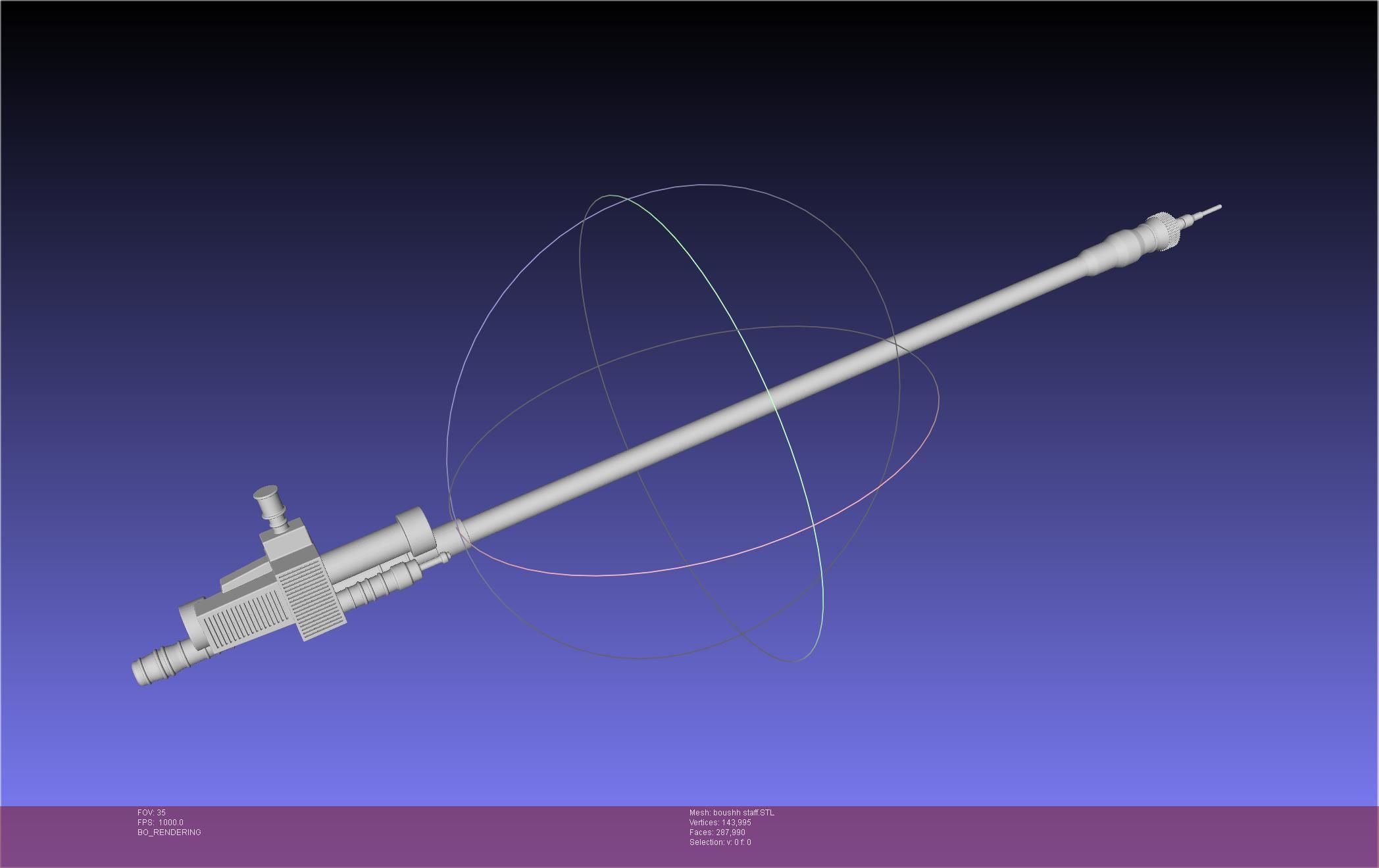 Star Wars Boushh Staff Basic Assembly 3D print model_58
