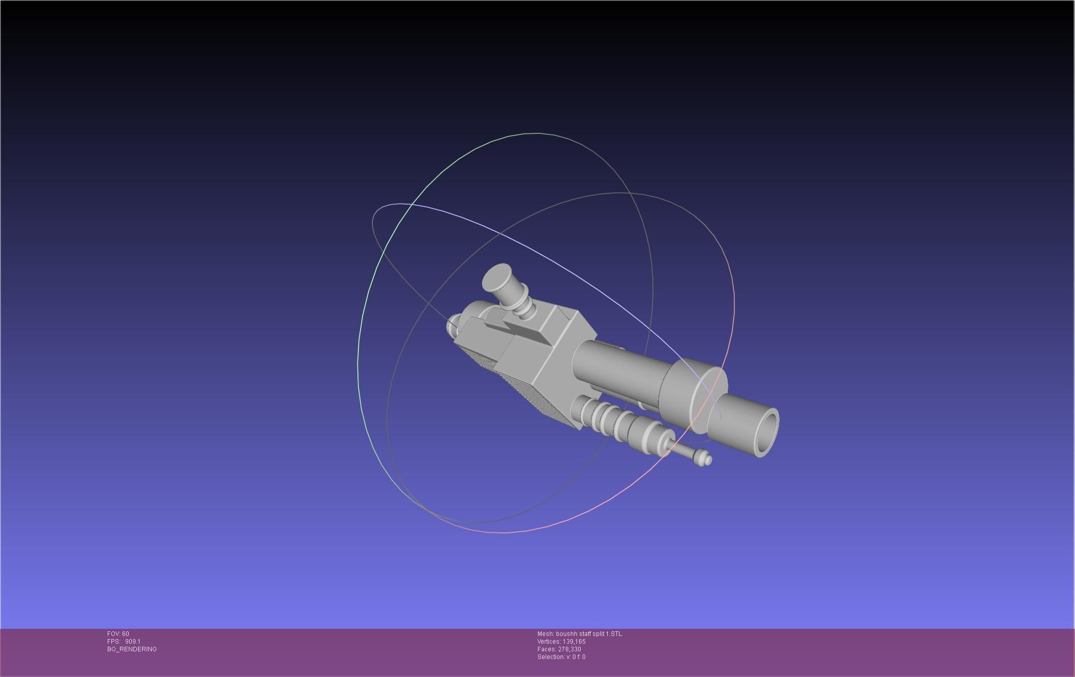 Star Wars Boushh Staff Basic Assembly 3D print model_111