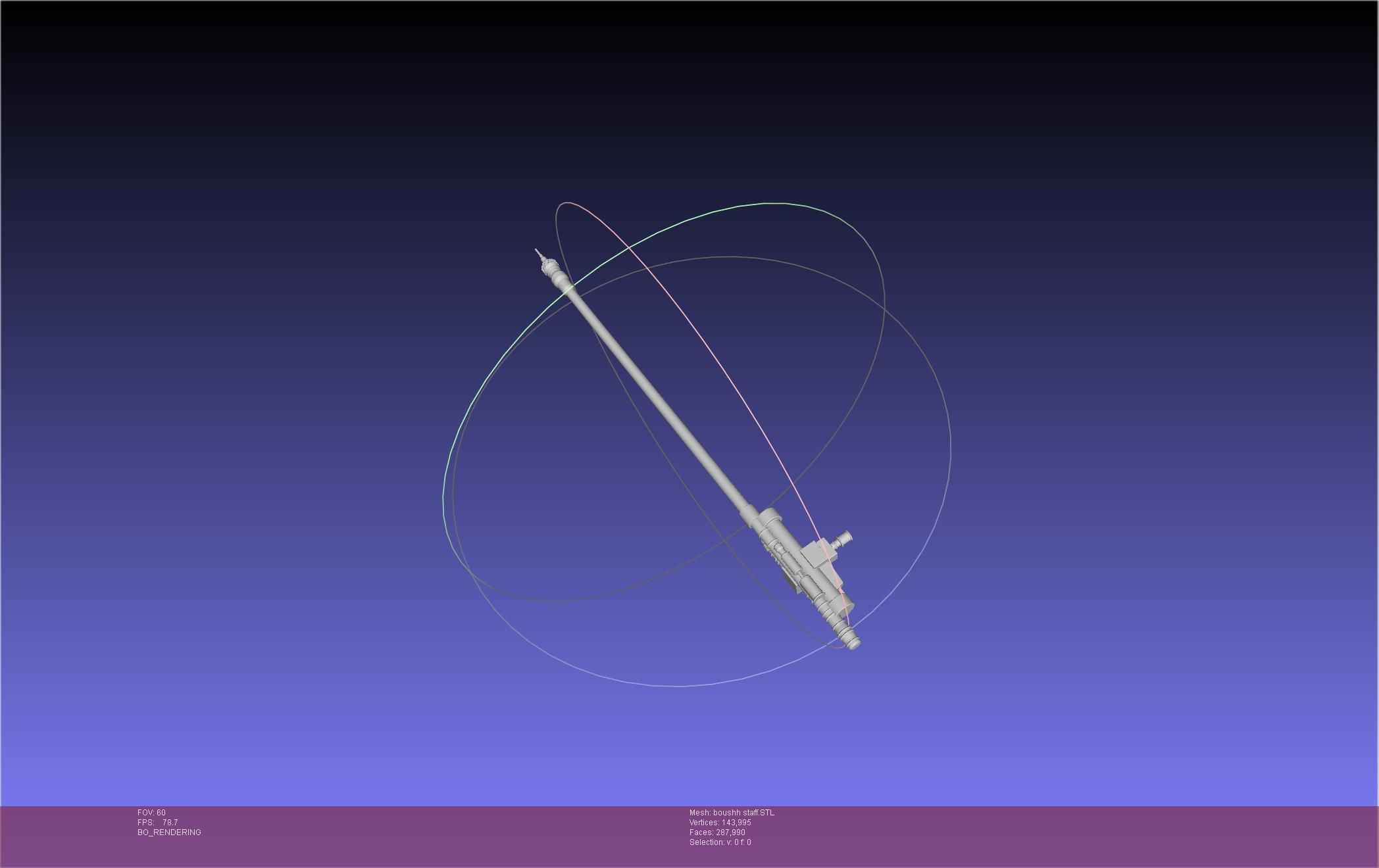 Star Wars Boushh Staff Basic Assembly 3D print model_15