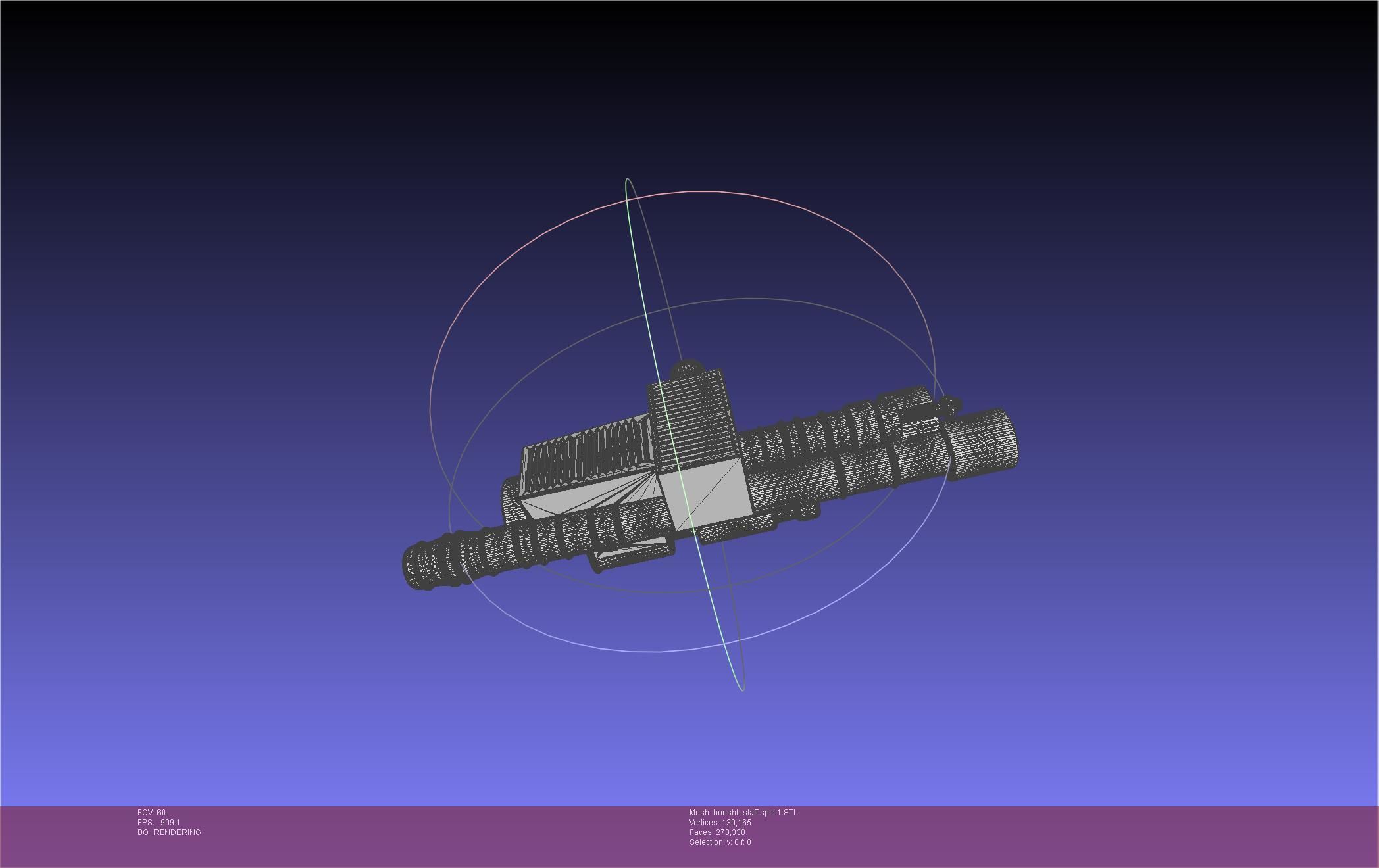 Star Wars Boushh Staff Basic Assembly 3D print model_95