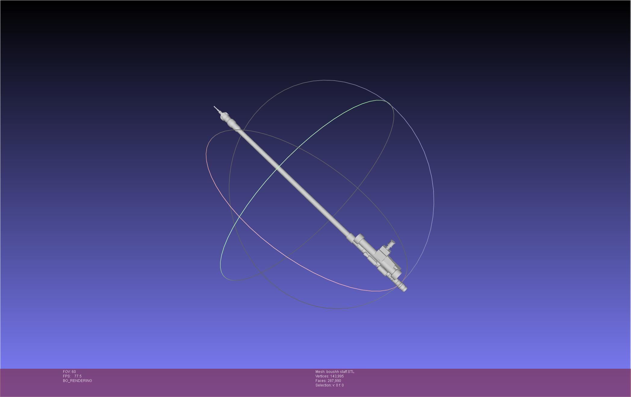 Star Wars Boushh Staff Basic Assembly 3D print model_30