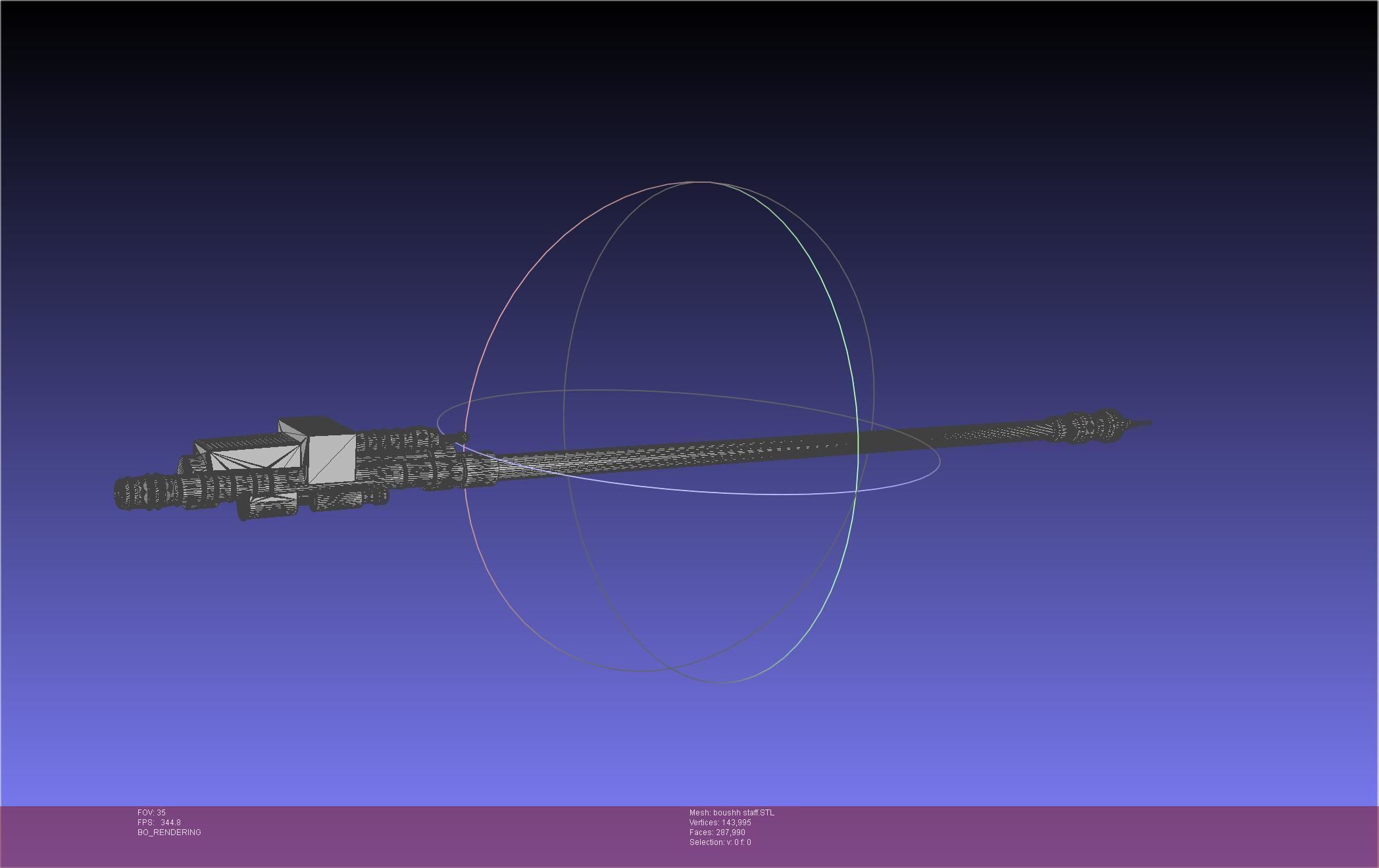 Star Wars Boushh Staff Basic Assembly 3D print model_61