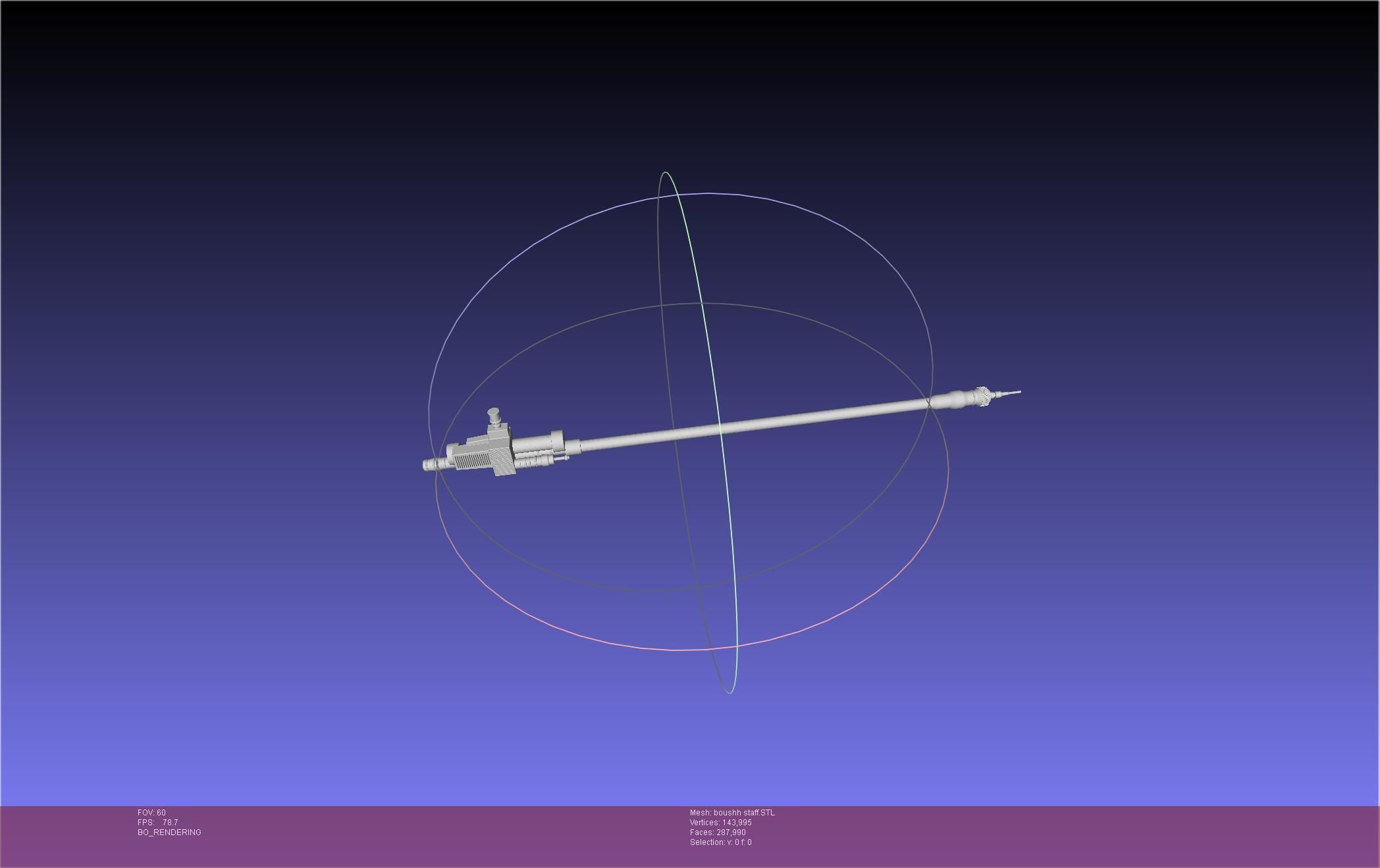 Star Wars Boushh Staff Basic Assembly 3D print model_33