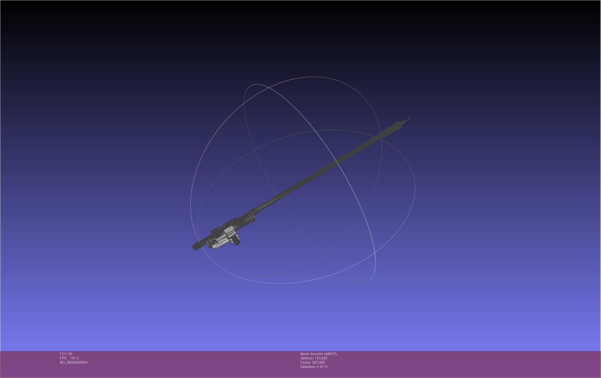Star Wars Boushh Staff Basic Assembly 3D print model_52