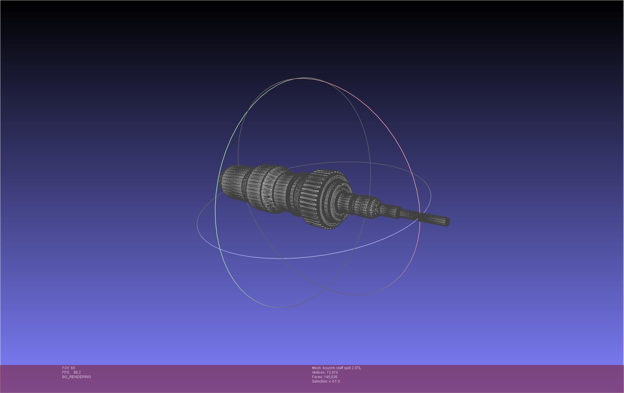 Star Wars Boushh Staff Basic Assembly 3D print model_127