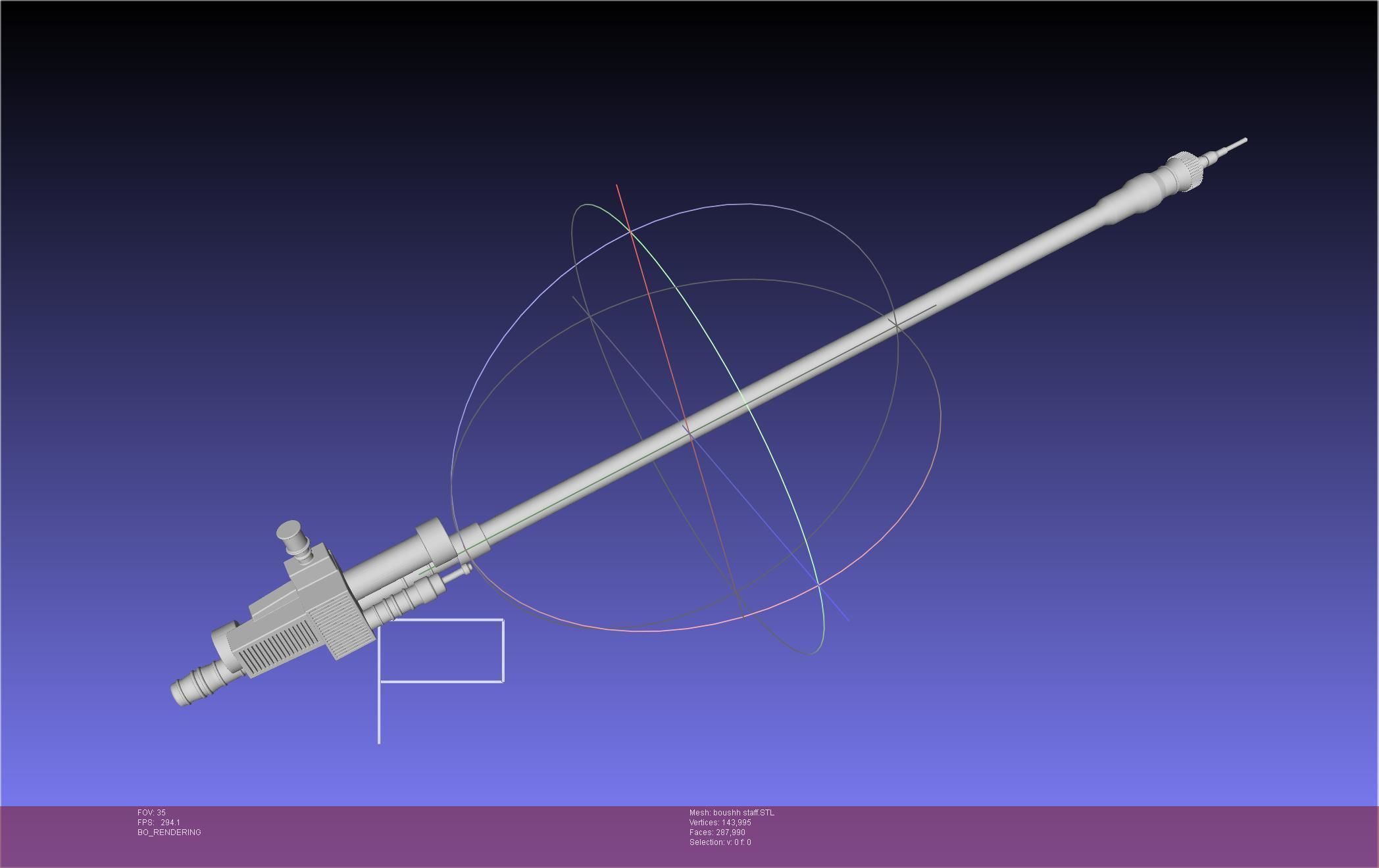 Star Wars Boushh Staff Basic Assembly 3D print model_71