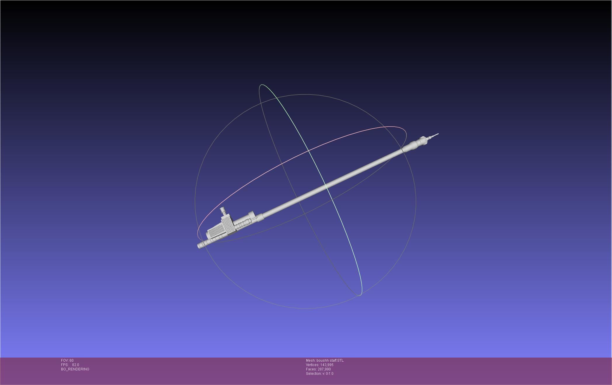 Star Wars Boushh Staff Basic Assembly 3D print model_26