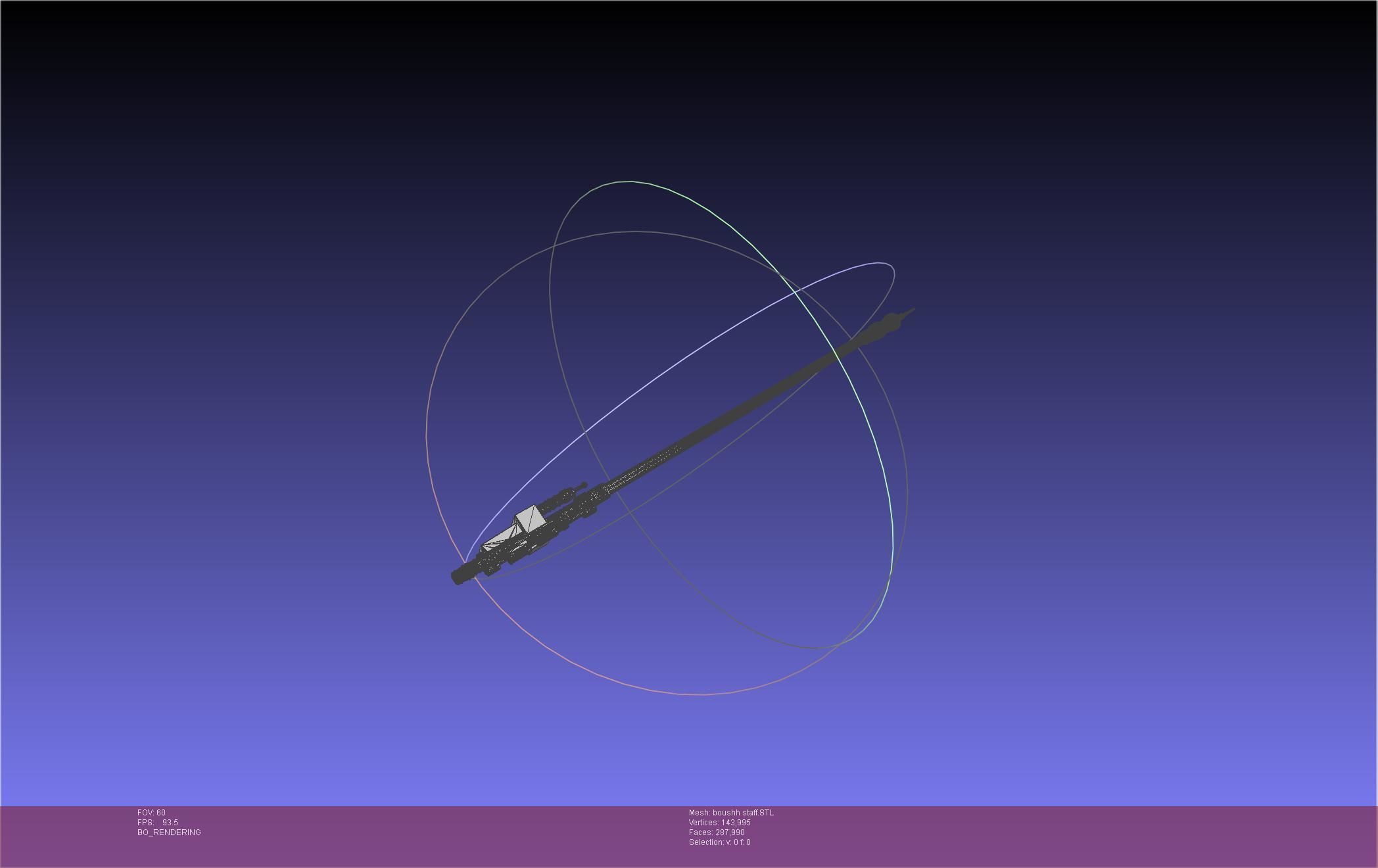 Star Wars Boushh Staff Basic Assembly 3D print model_42