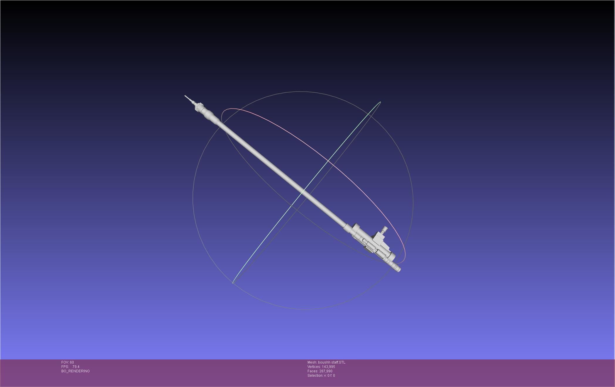 Star Wars Boushh Staff Basic Assembly 3D print model_31