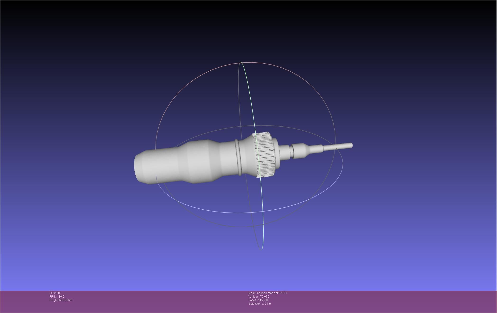 Star Wars Boushh Staff Basic Assembly 3D print model_135