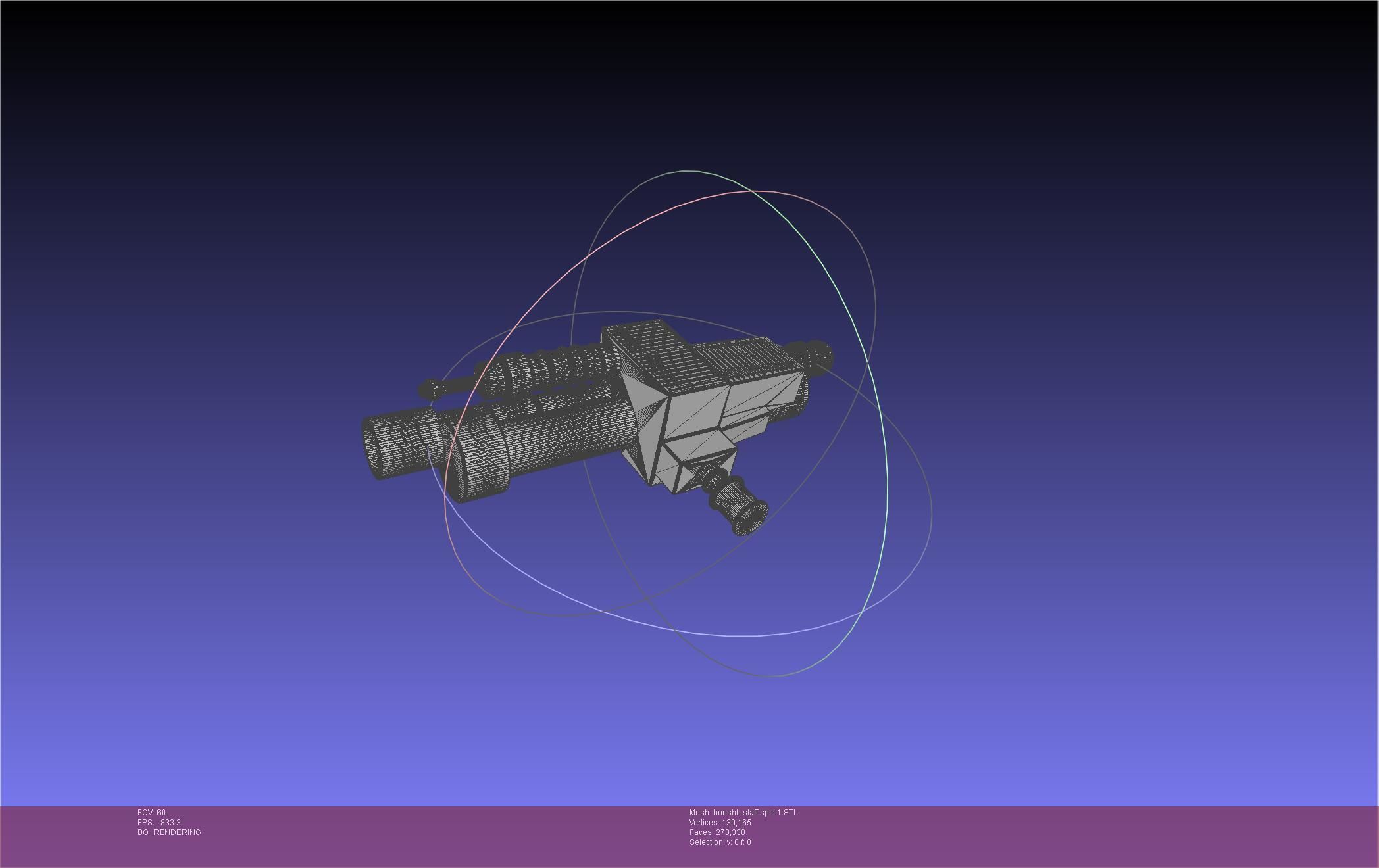 Star Wars Boushh Staff Basic Assembly 3D print model_98