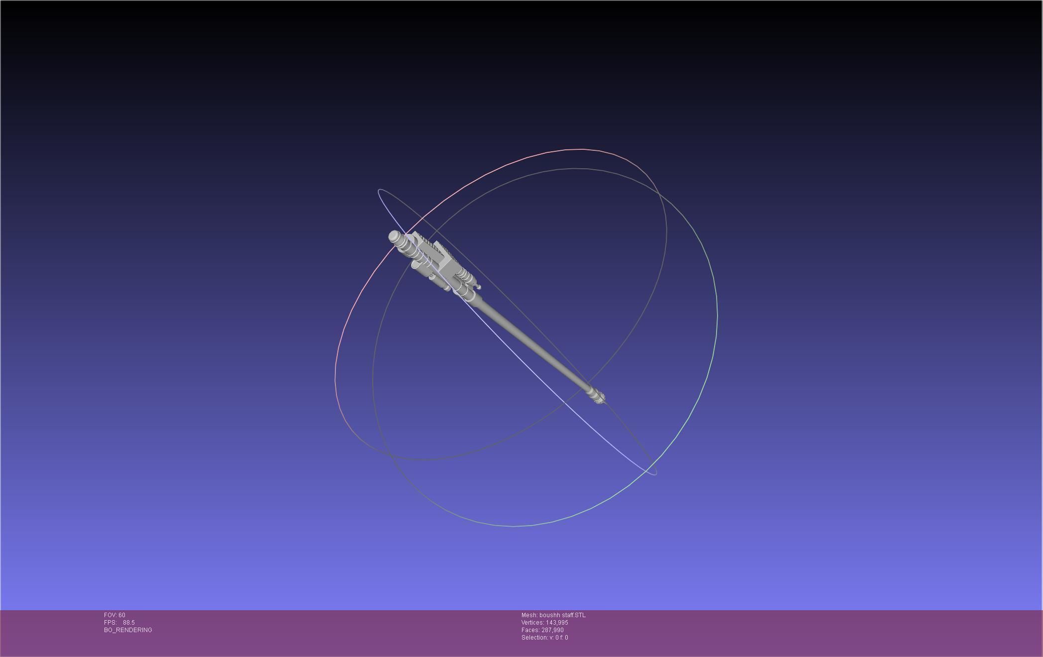 Star Wars Boushh Staff Basic Assembly 3D print model_23
