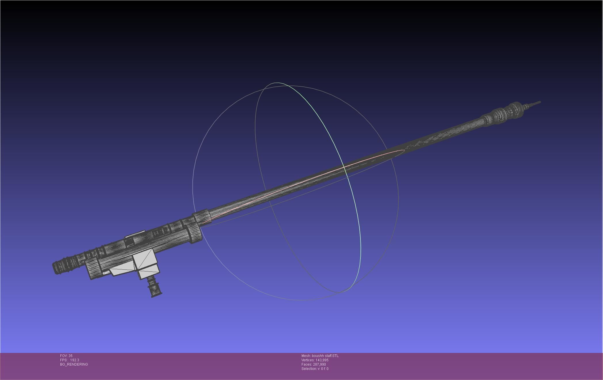 Star Wars Boushh Staff Basic Assembly 3D print model_64