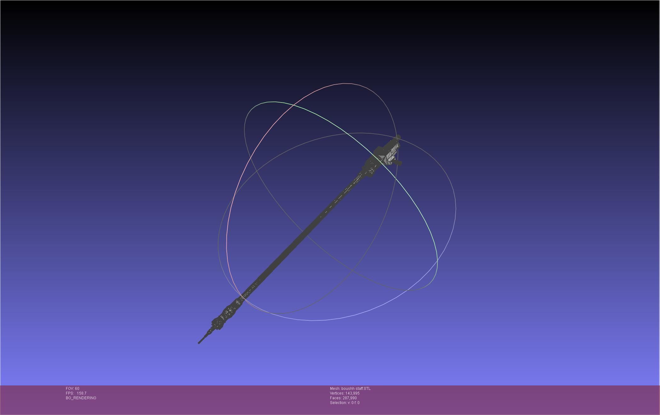 Star Wars Boushh Staff Basic Assembly 3D print model_45