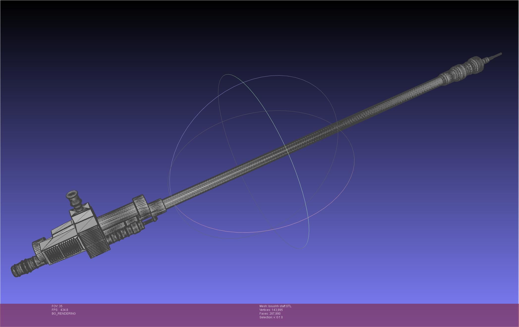 Star Wars Boushh Staff Basic Assembly 3D print model_59
