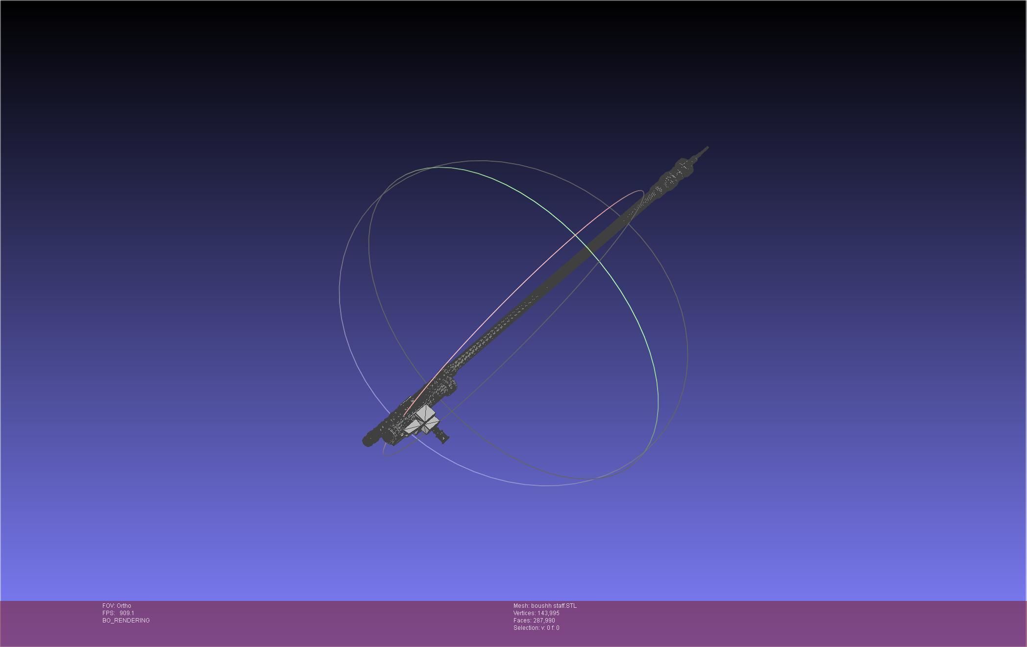 Star Wars Boushh Staff Basic Assembly 3D print model_54