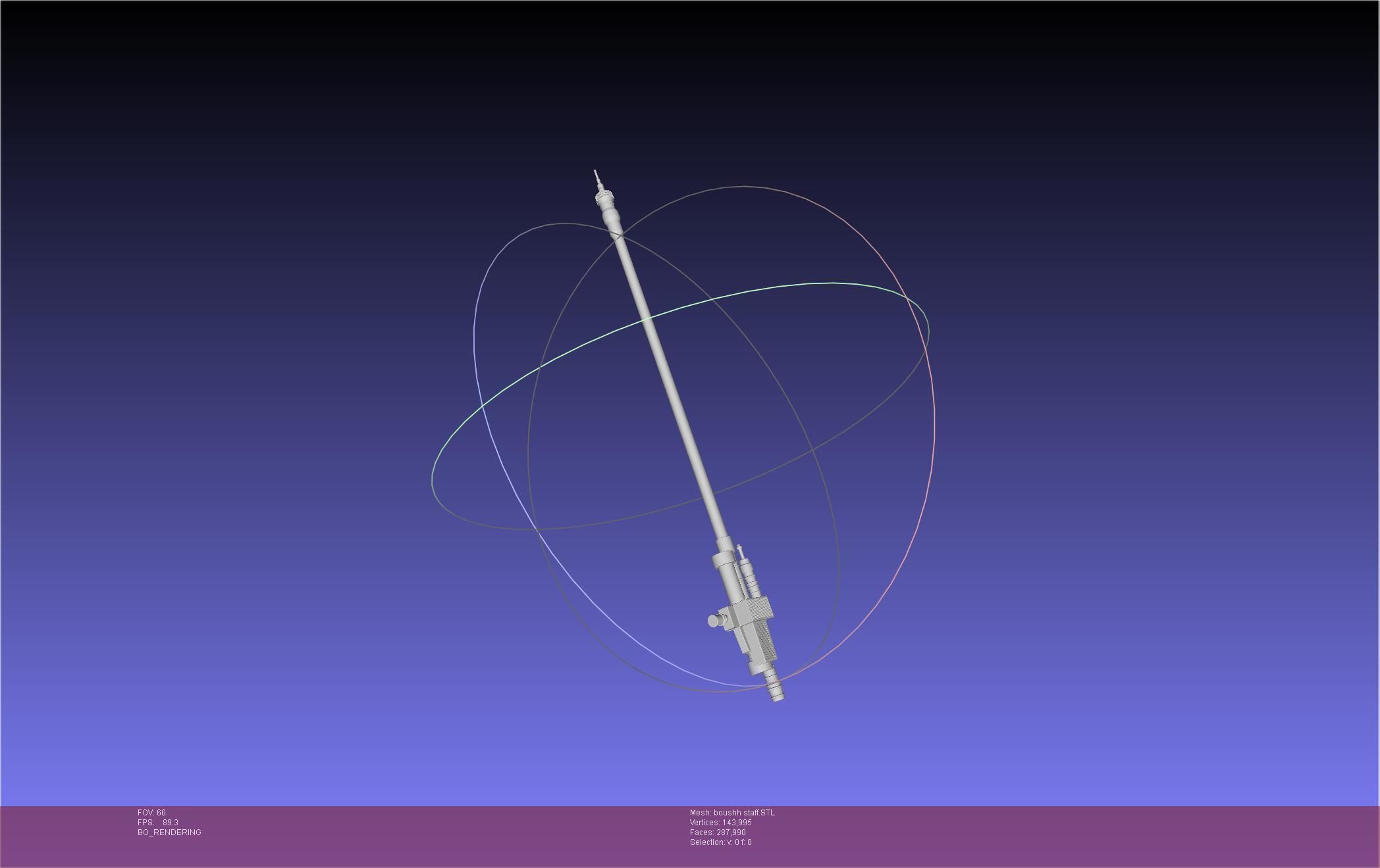 Star Wars Boushh Staff Basic Assembly 3D print model_18