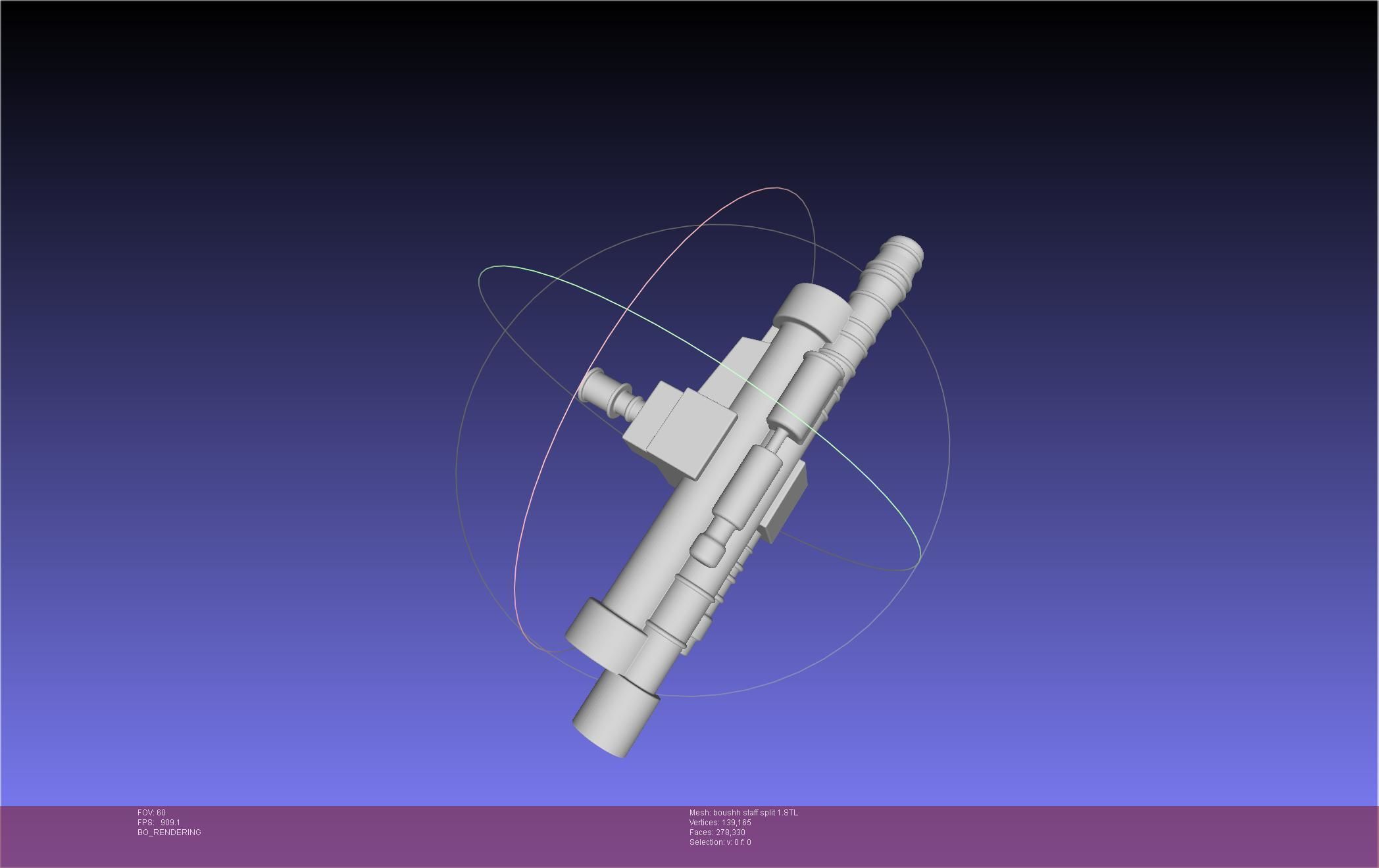 Star Wars Boushh Staff Basic Assembly 3D print model_114