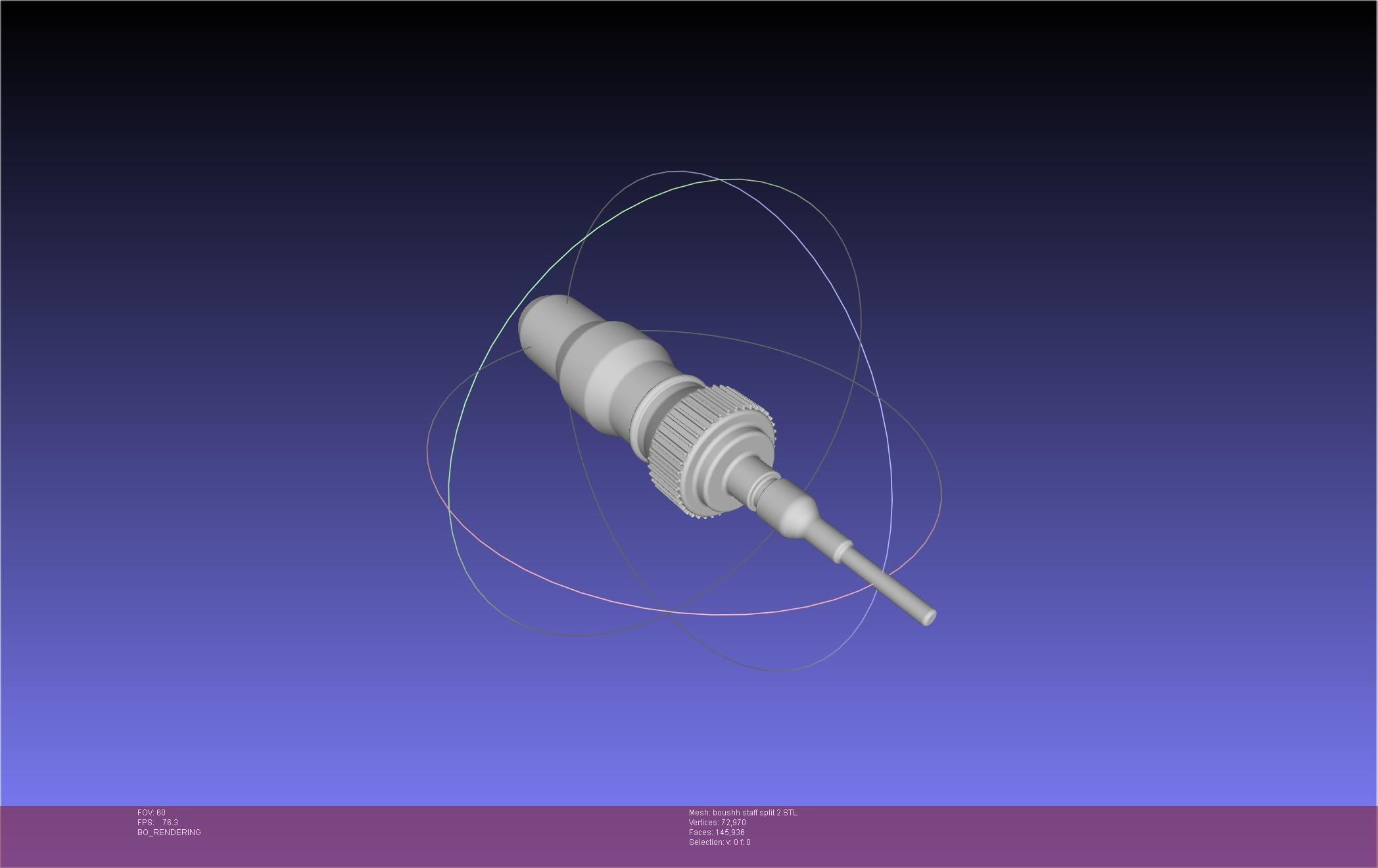 Star Wars Boushh Staff Basic Assembly 3D print model_129