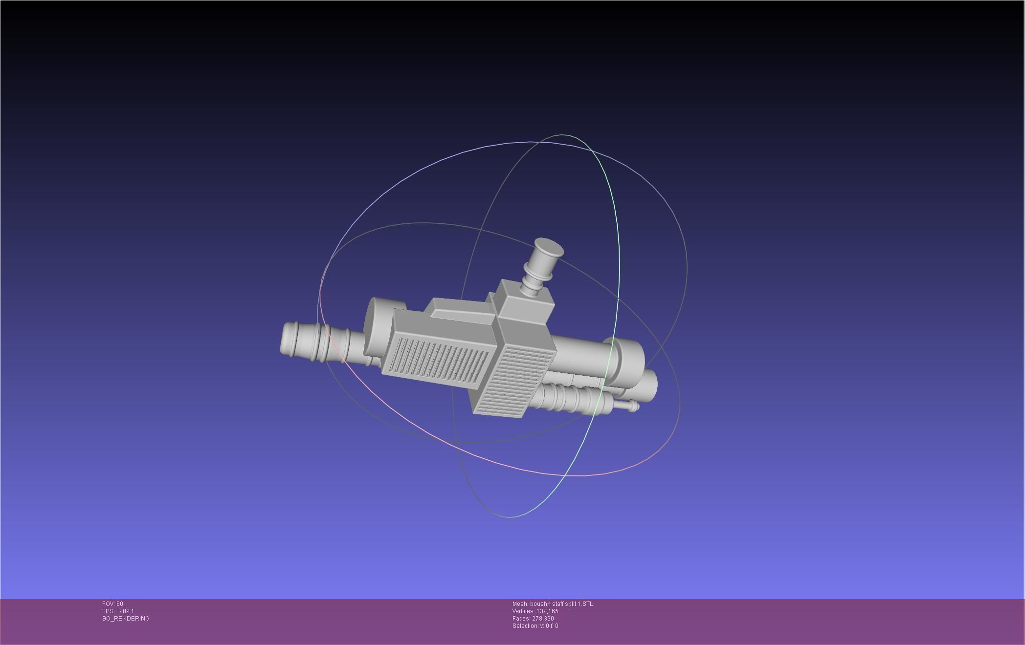 Star Wars Boushh Staff Basic Assembly 3D print model_112