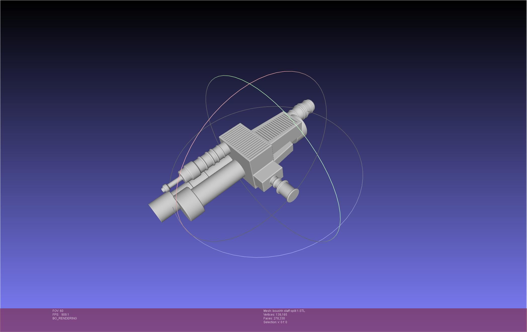 Star Wars Boushh Staff Basic Assembly 3D print model_120