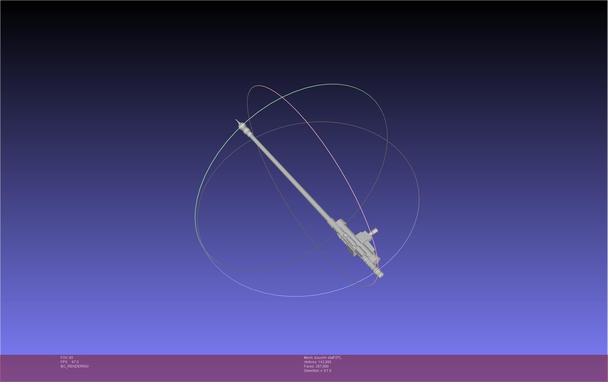 Star Wars Boushh Staff Basic Assembly 3D print model_14