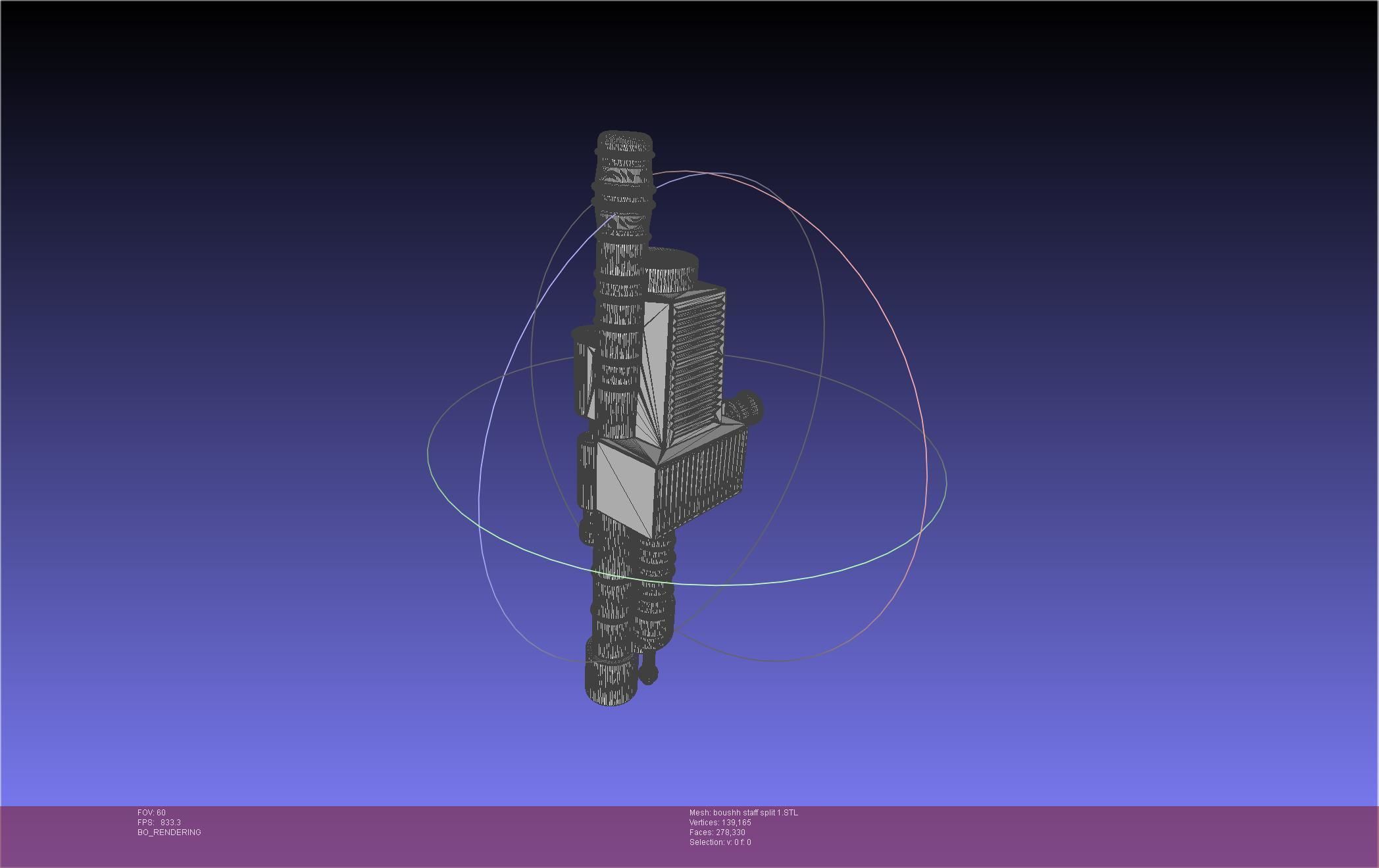 Star Wars Boushh Staff Basic Assembly 3D print model_107