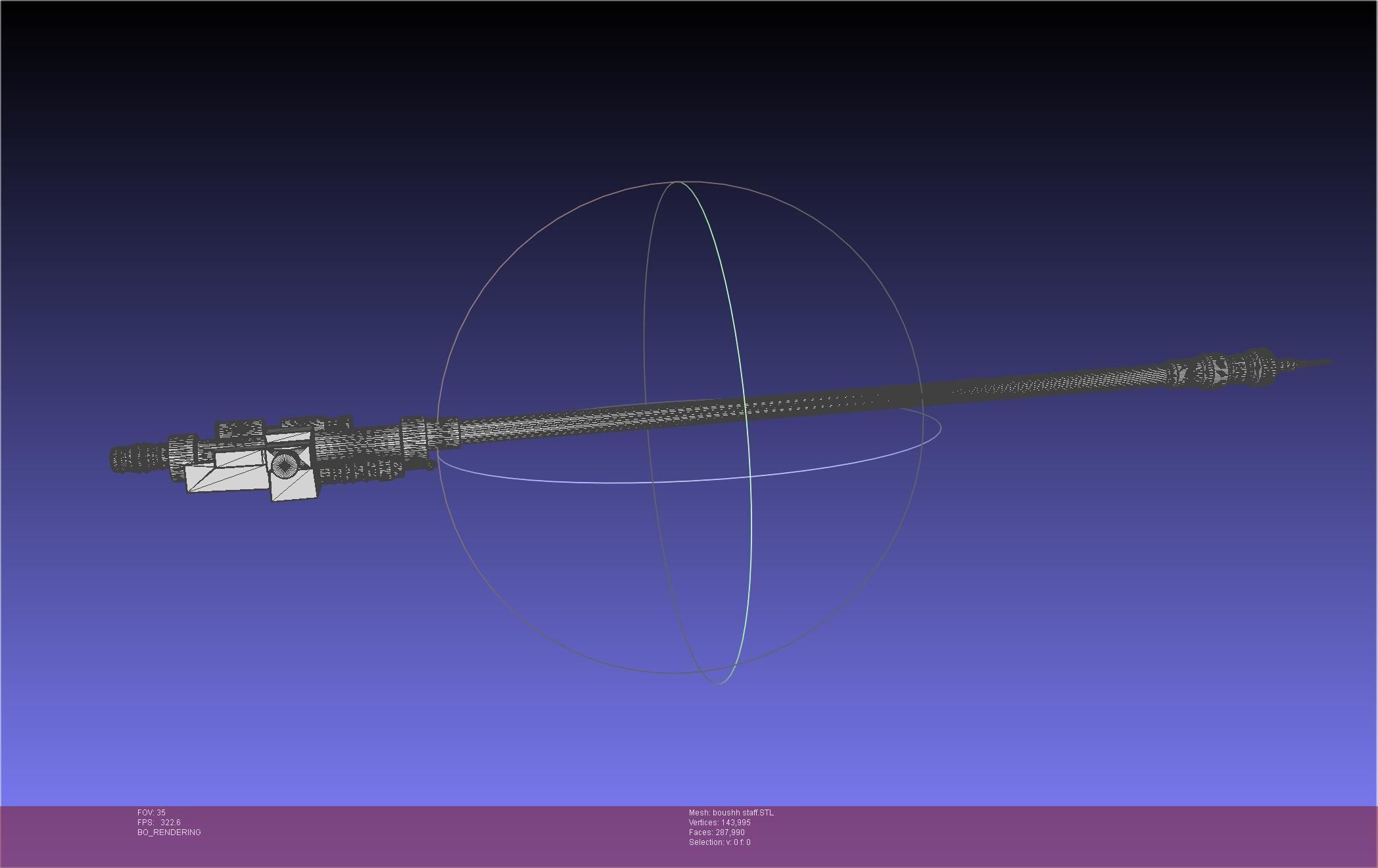 Star Wars Boushh Staff Basic Assembly 3D print model_65