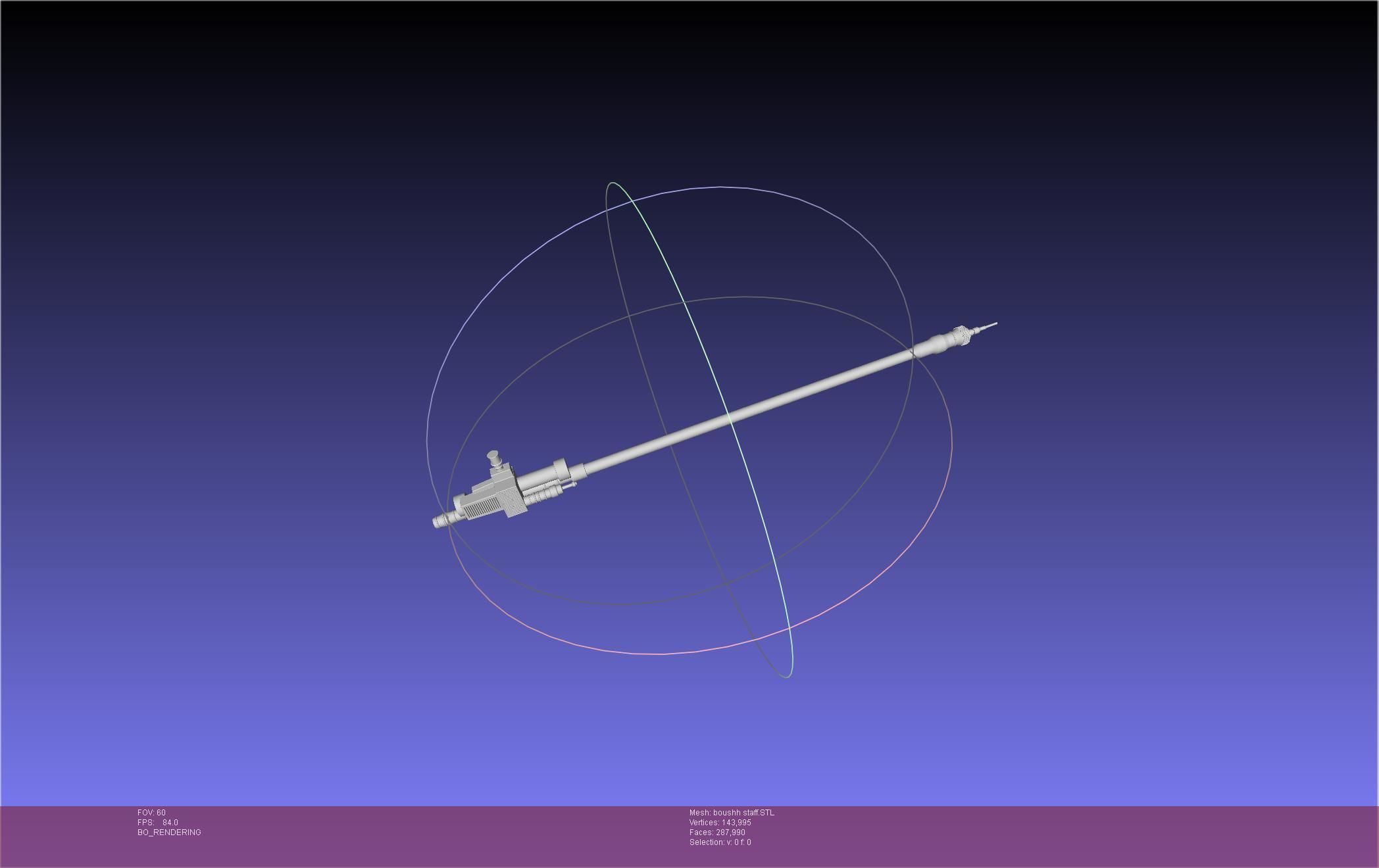 Star Wars Boushh Staff Basic Assembly 3D print model_27