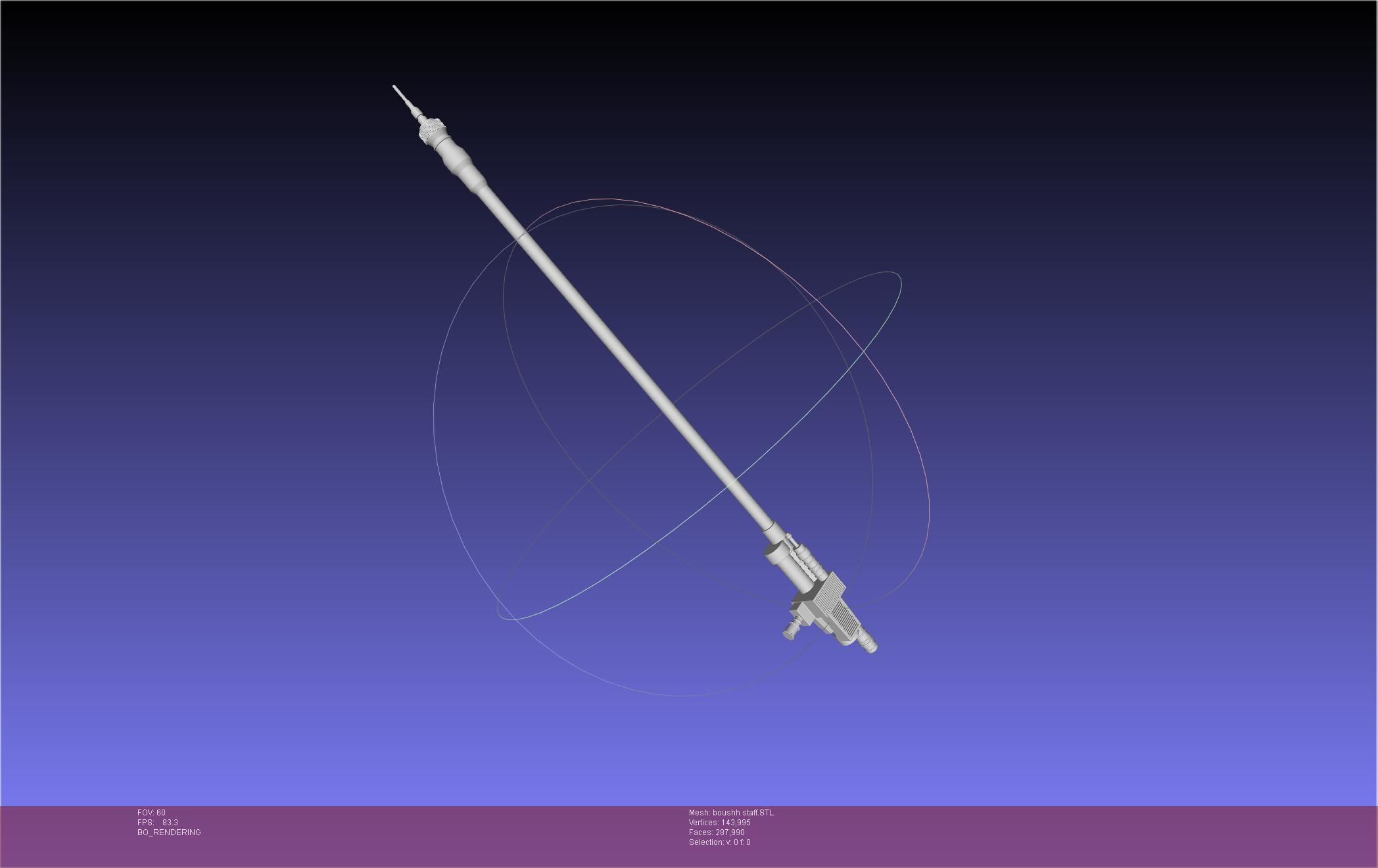 Star Wars Boushh Staff Basic Assembly 3D print model_6