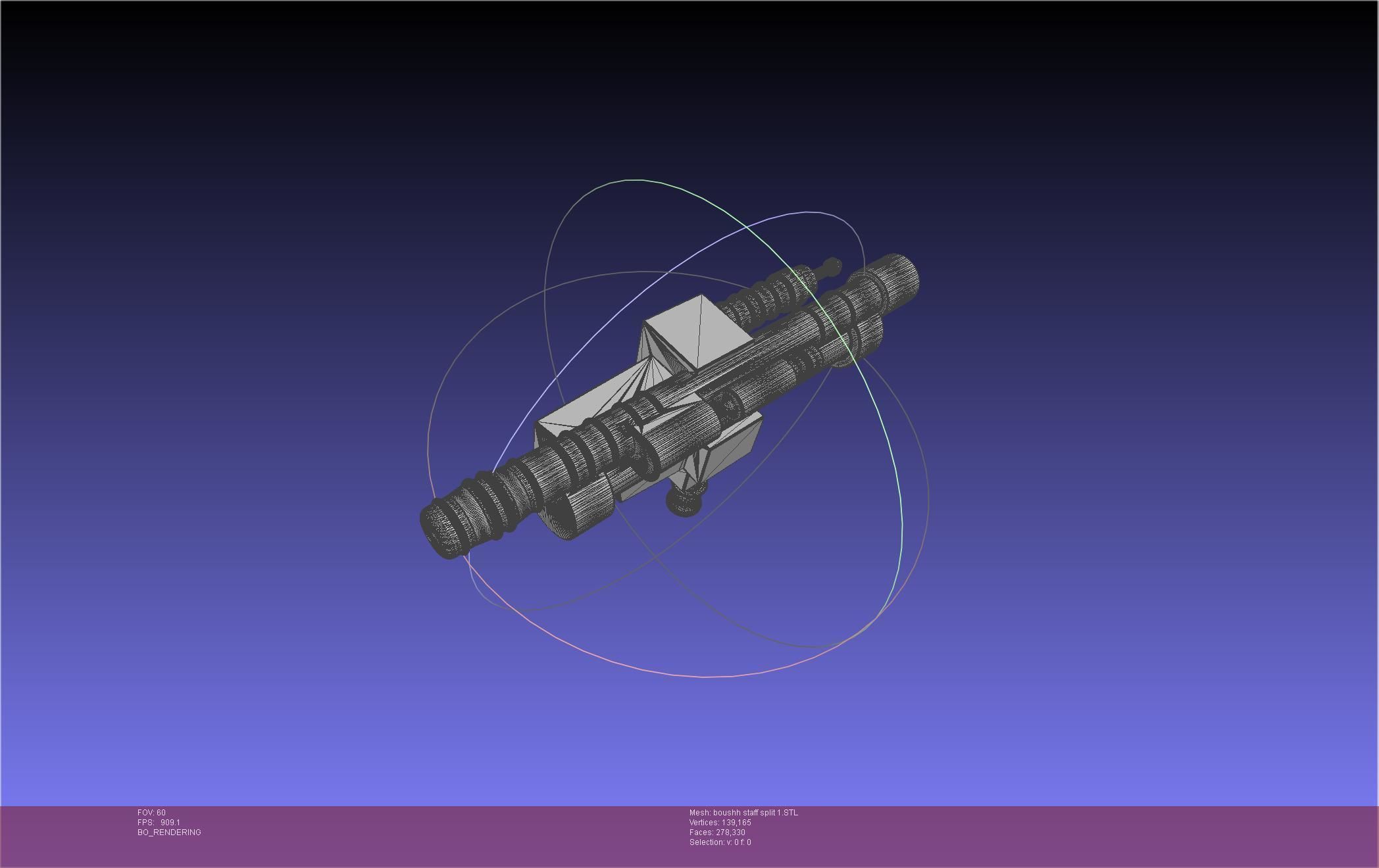 Star Wars Boushh Staff Basic Assembly 3D print model_101