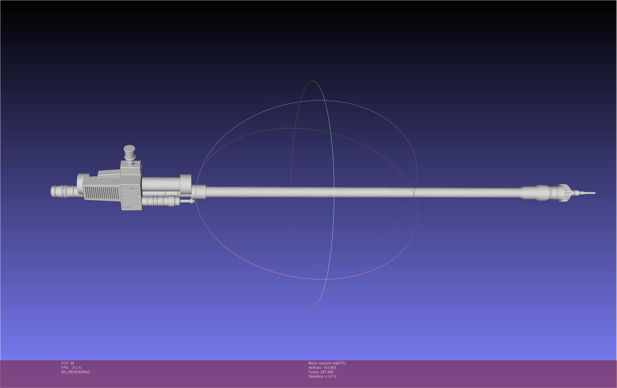 Star Wars Boushh Staff Basic Assembly 3D print model_66
