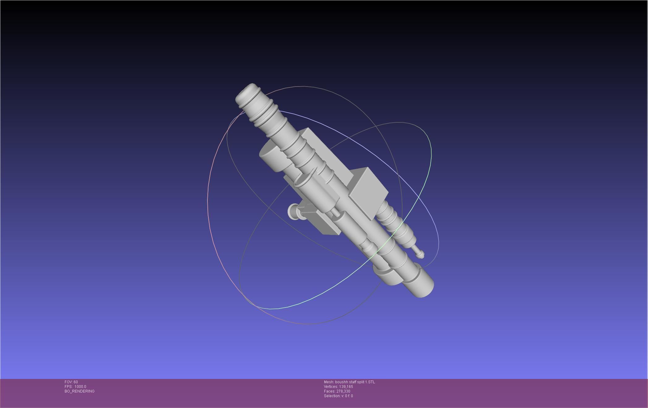 Star Wars Boushh Staff Basic Assembly 3D print model_118