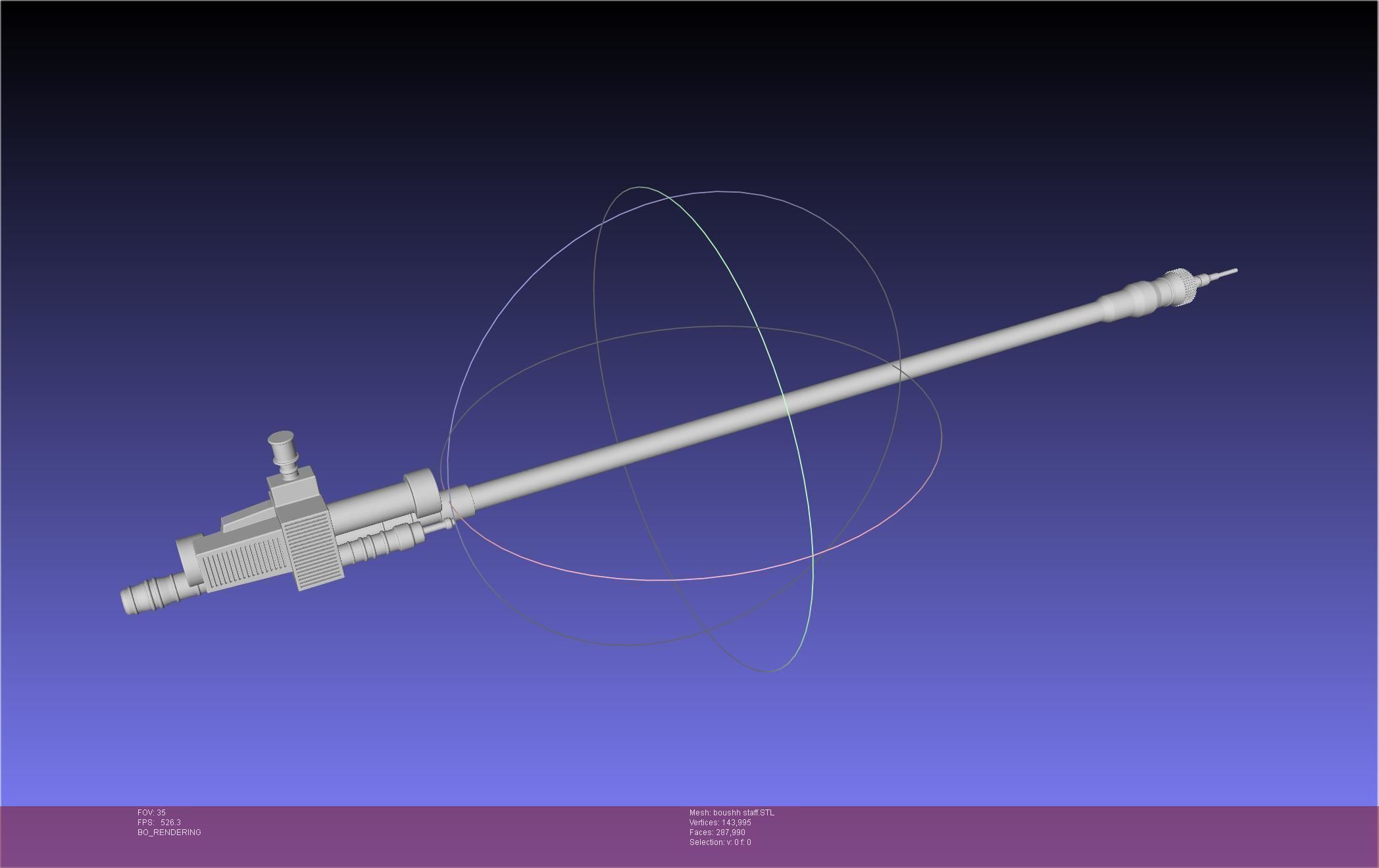 Star Wars Boushh Staff Basic Assembly 3D print model_67