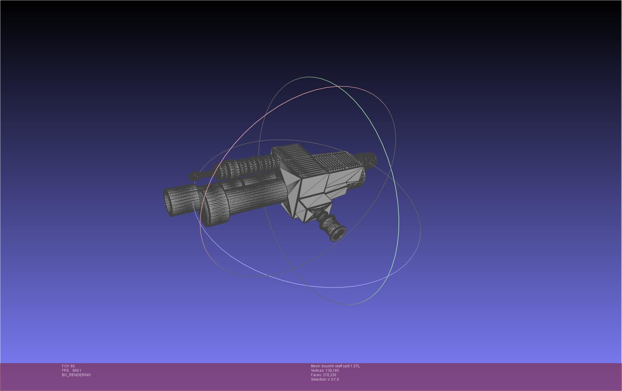 Star Wars Boushh Staff Basic Assembly 3D print model_99