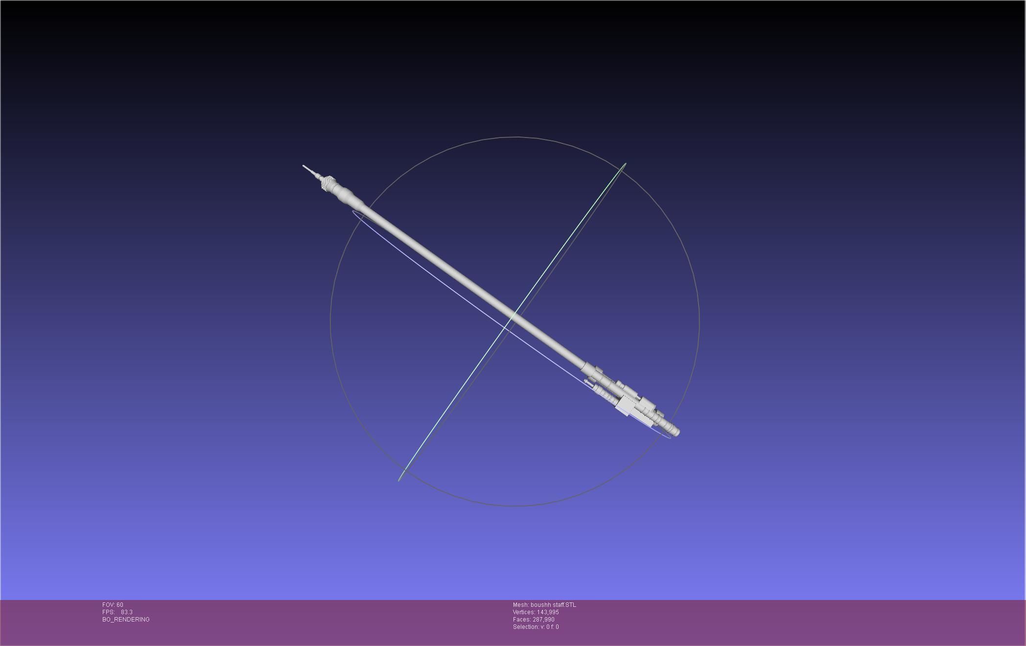 Star Wars Boushh Staff Basic Assembly 3D print model_11