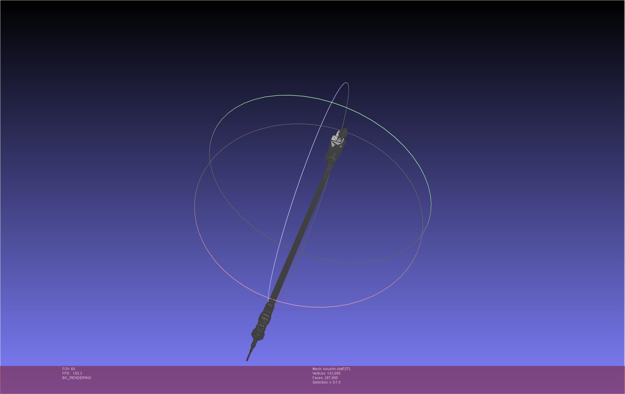 Star Wars Boushh Staff Basic Assembly 3D print model_39