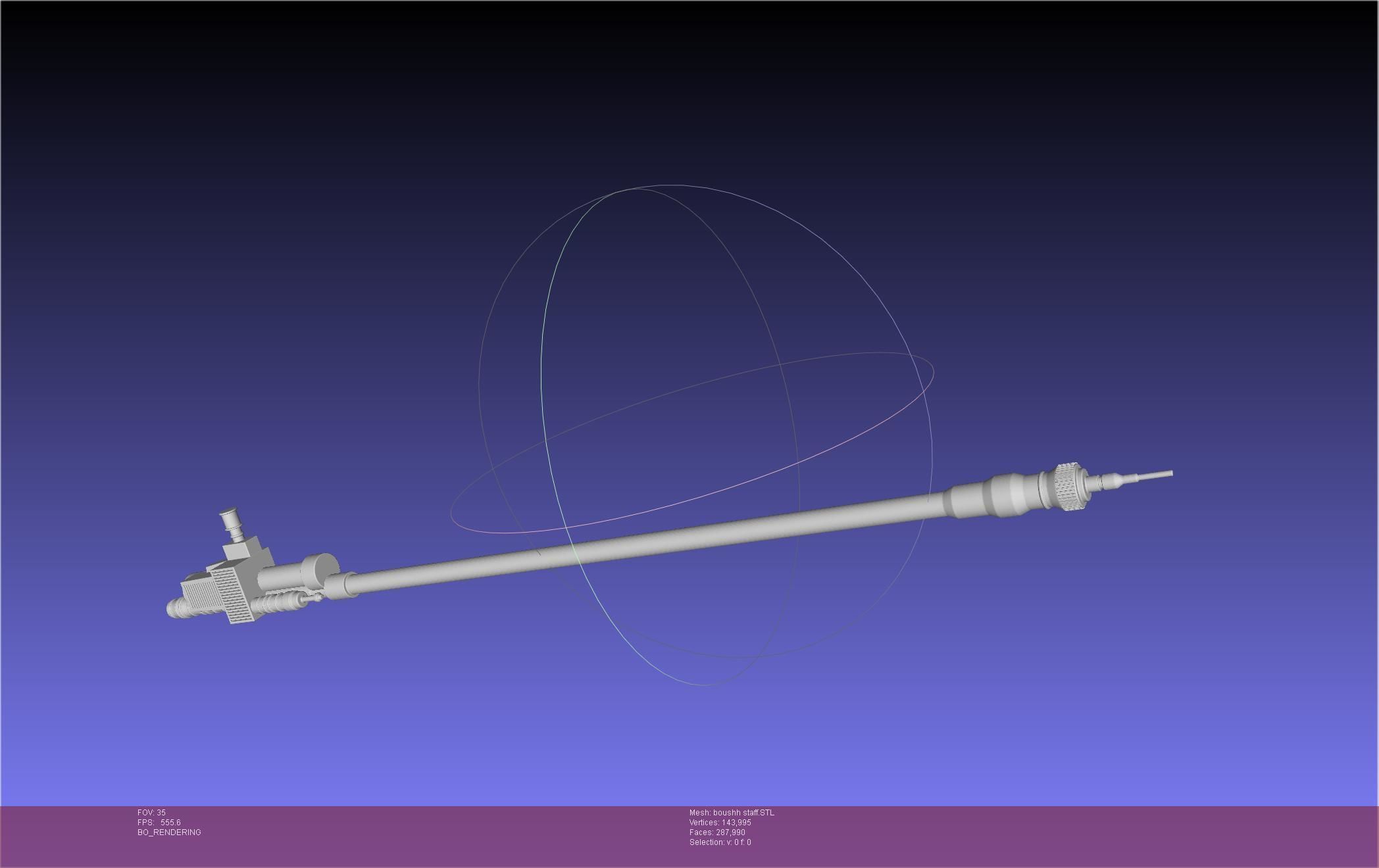 Star Wars Boushh Staff Basic Assembly 3D print model_73
