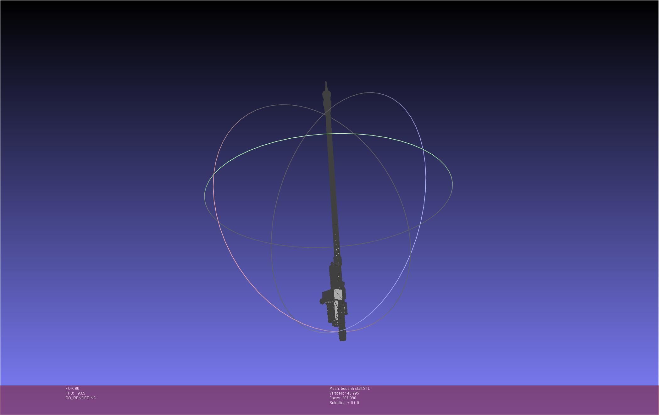 Star Wars Boushh Staff Basic Assembly 3D print model_47